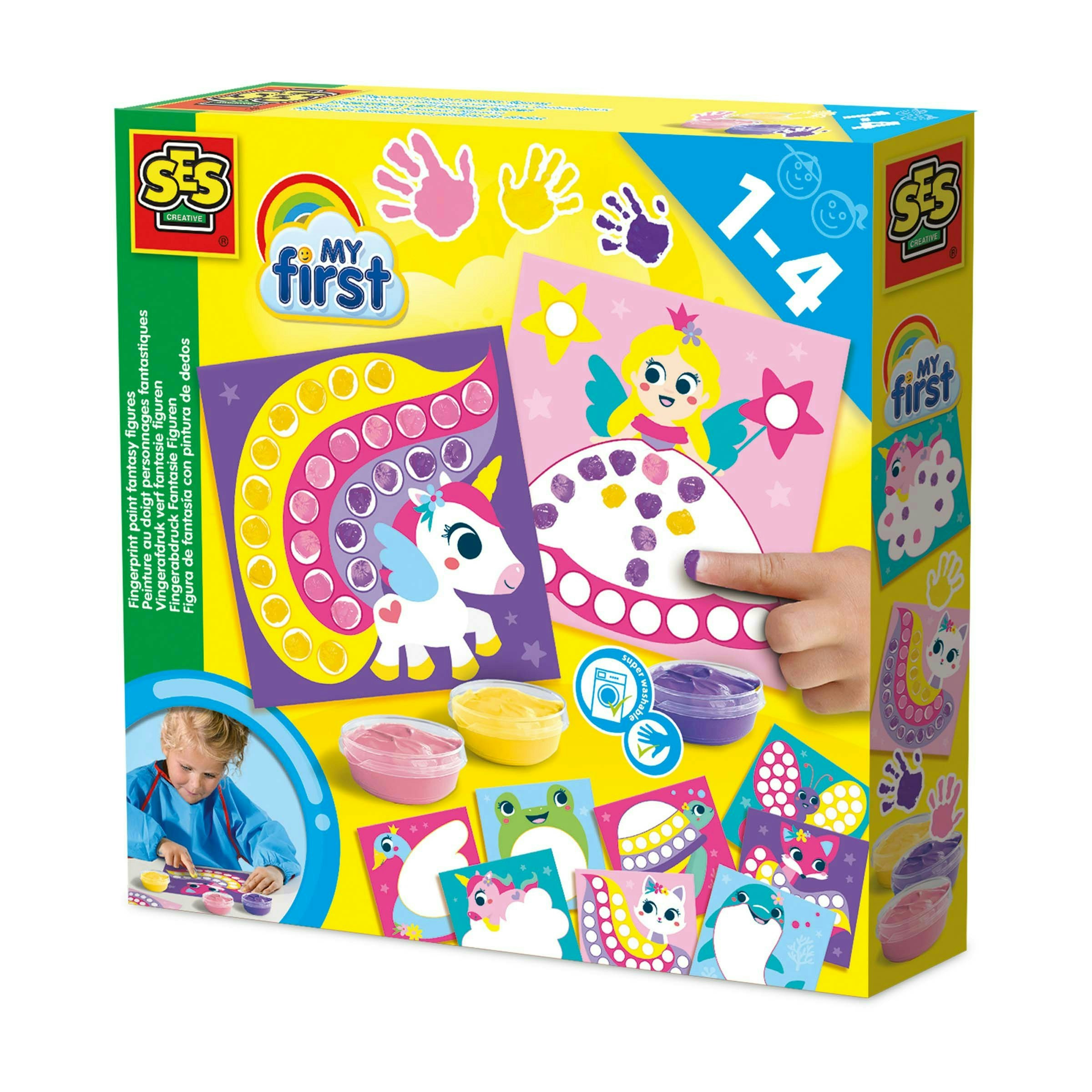 Ses Creative Light/Pink/Yellow My First - Fingerprint Paint Fantasy Figures