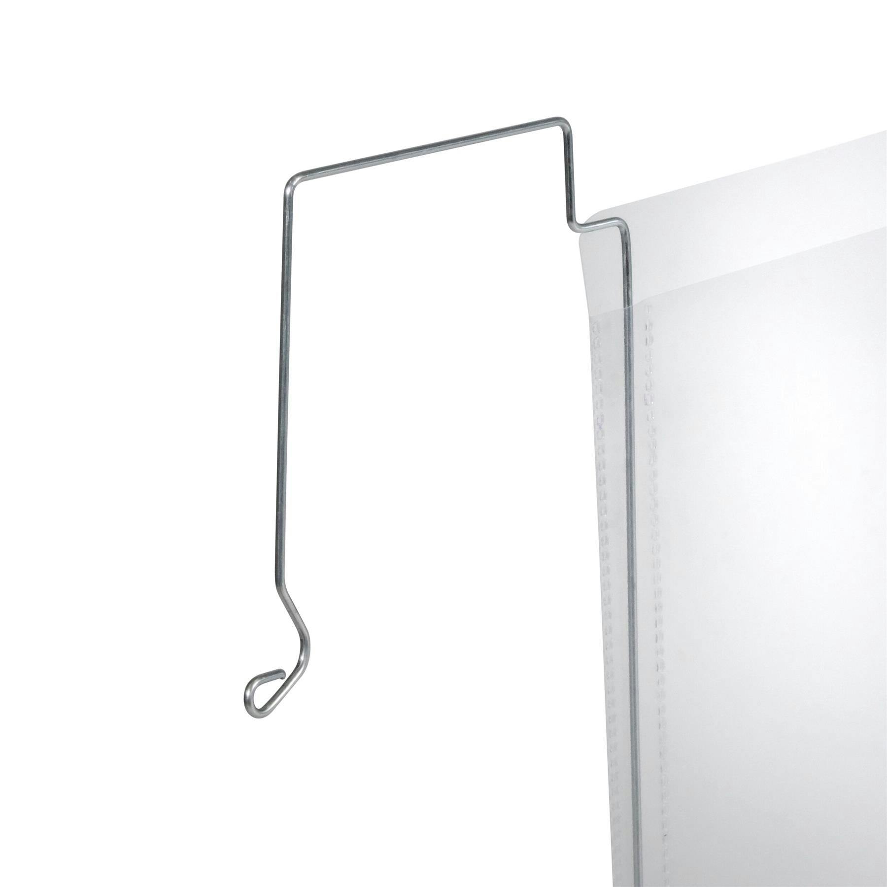 Durable Wire Hanging Document Pocket | Ticket Holder | 50 Pack | A4 Clear