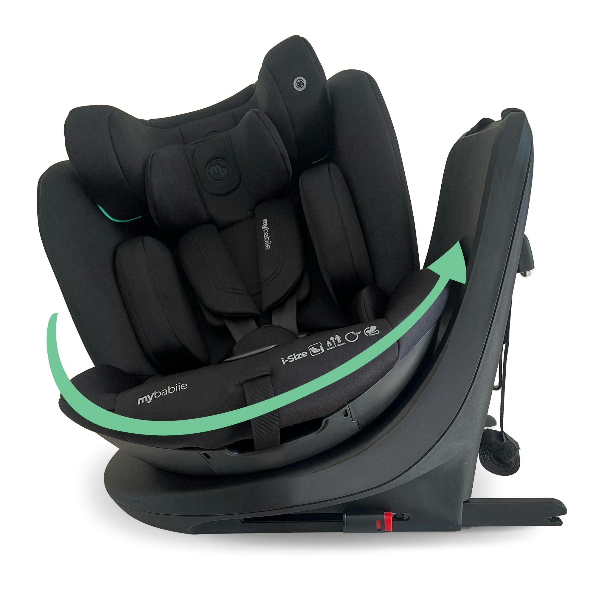 My Babiie Black Mbcs300 Easy Spin R129 Car Seat With Top Tether