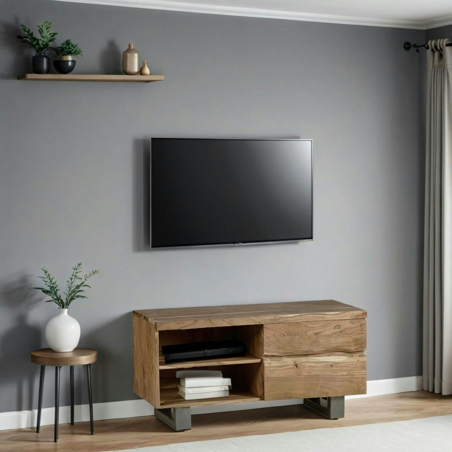 Ih Design Knott Live Edge Small Tv Unit - 110 Cm - 55 Cm - Wood