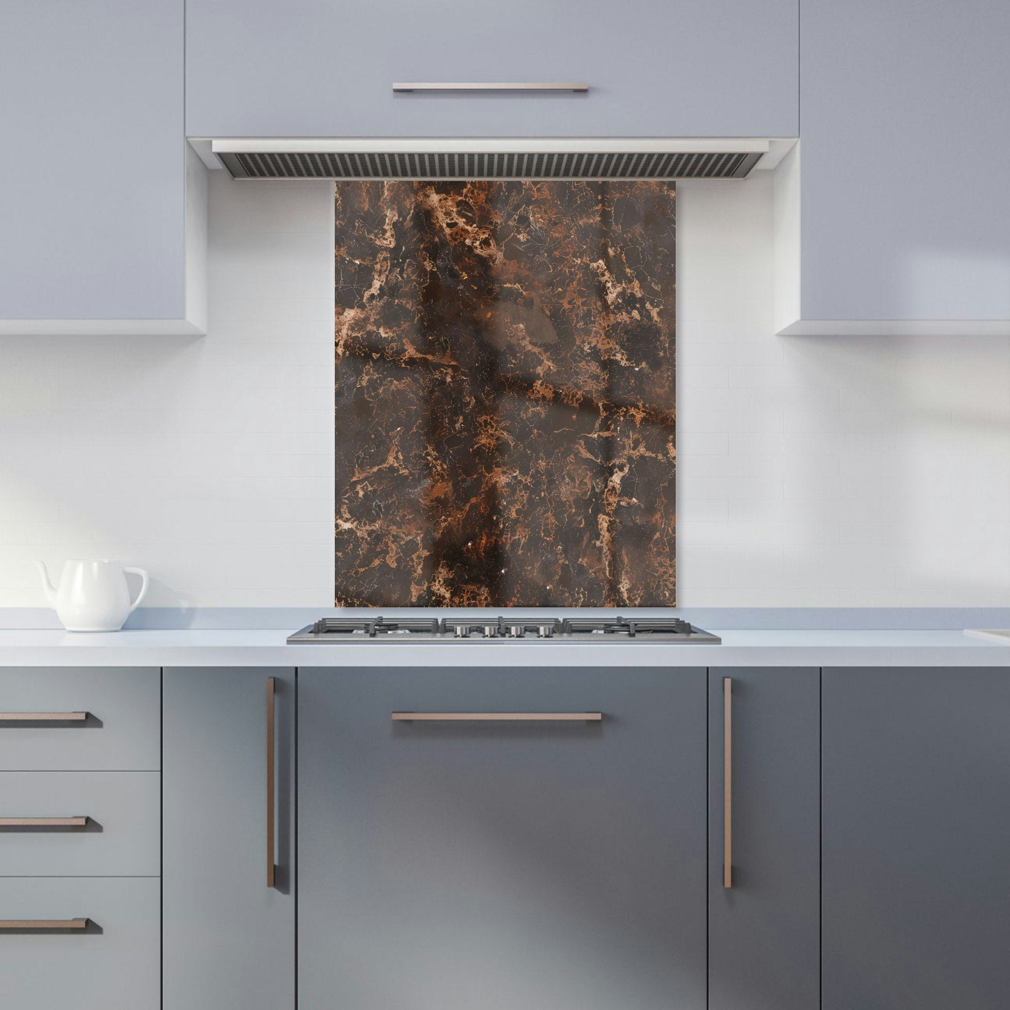 Warren Reed - Designer Browns Quartz Effect Kitchen Splashback - W600mm X H750mm