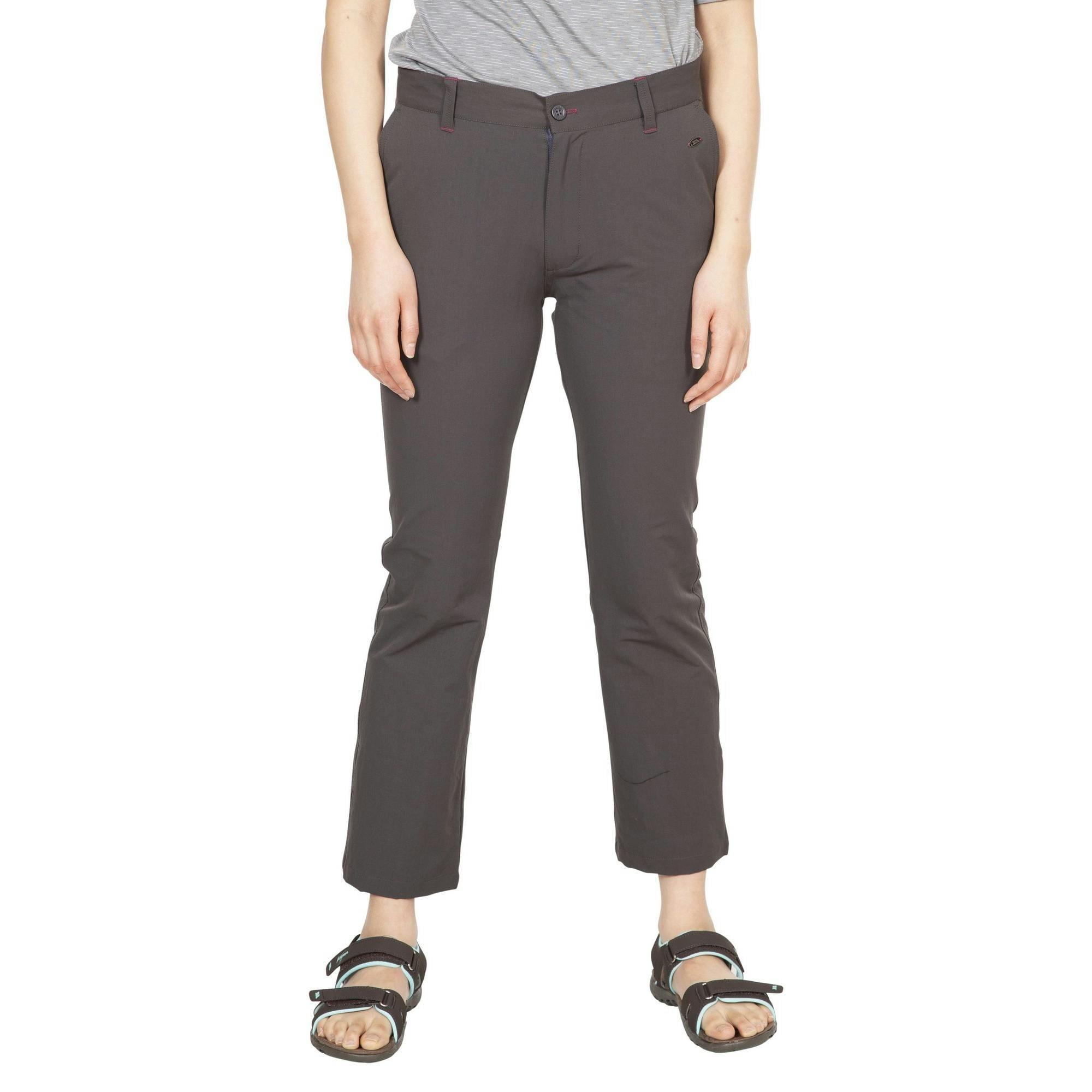 Trespass Women's Dark/Grey / Zulu Cropped Trousers - 8 Uk - 95% Polyamide/5% Elastane