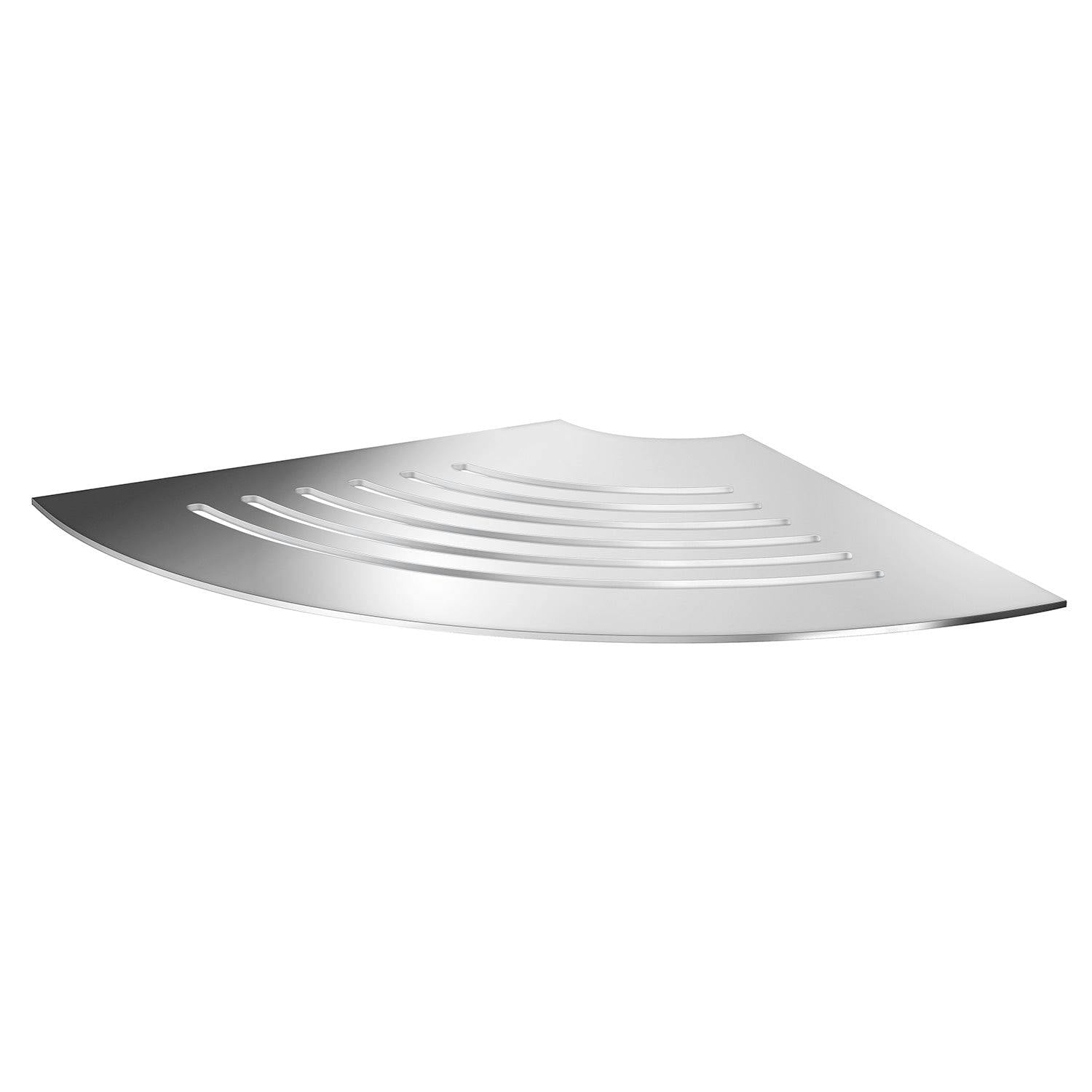 Smedbo Polished Stainless Steel Grout Line Shower Corner Shelf With Lines (200 X 200Mm)