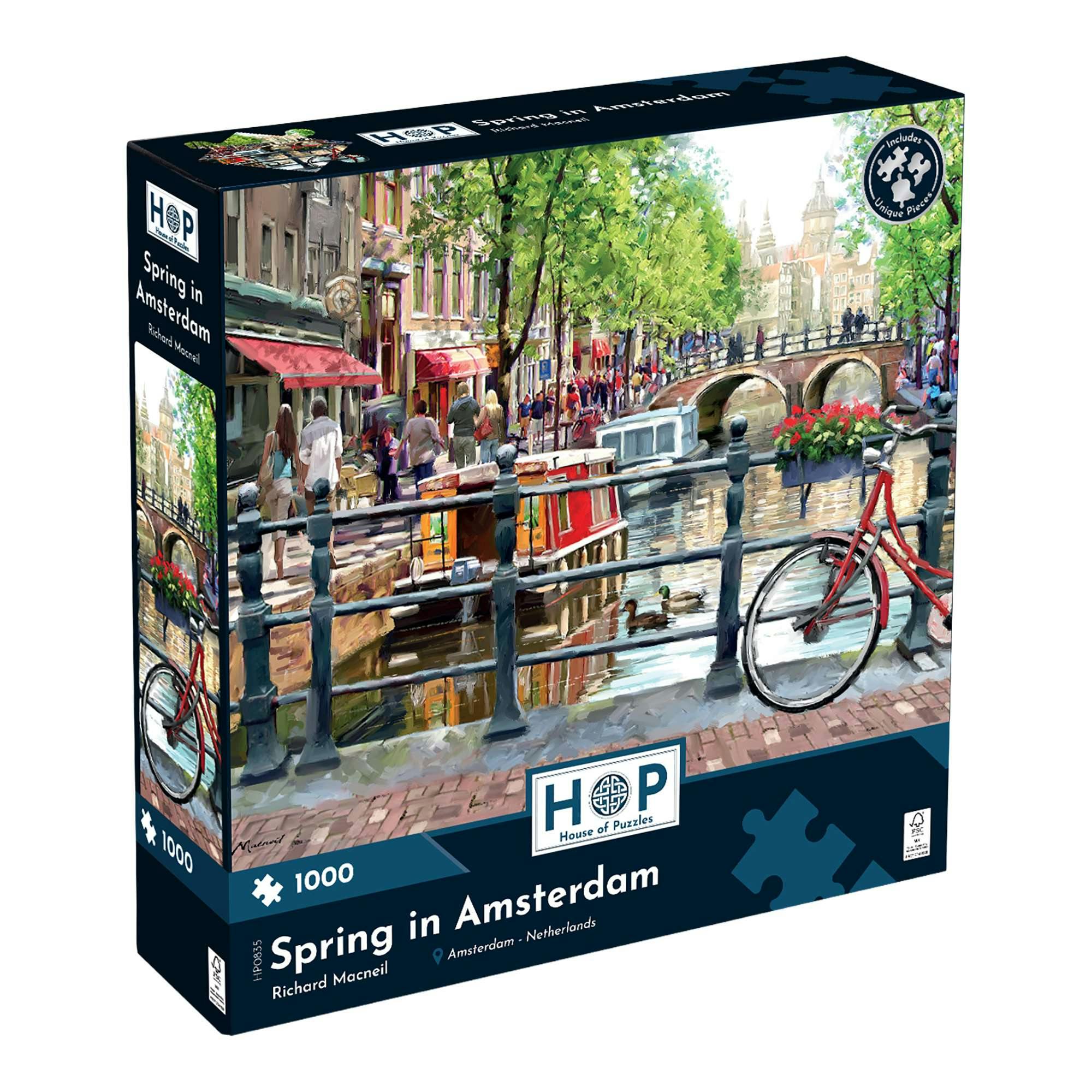 The House of Puzzles Spring in Amsterdam 1000 Piece Jigsaw Puzzle - Image 5