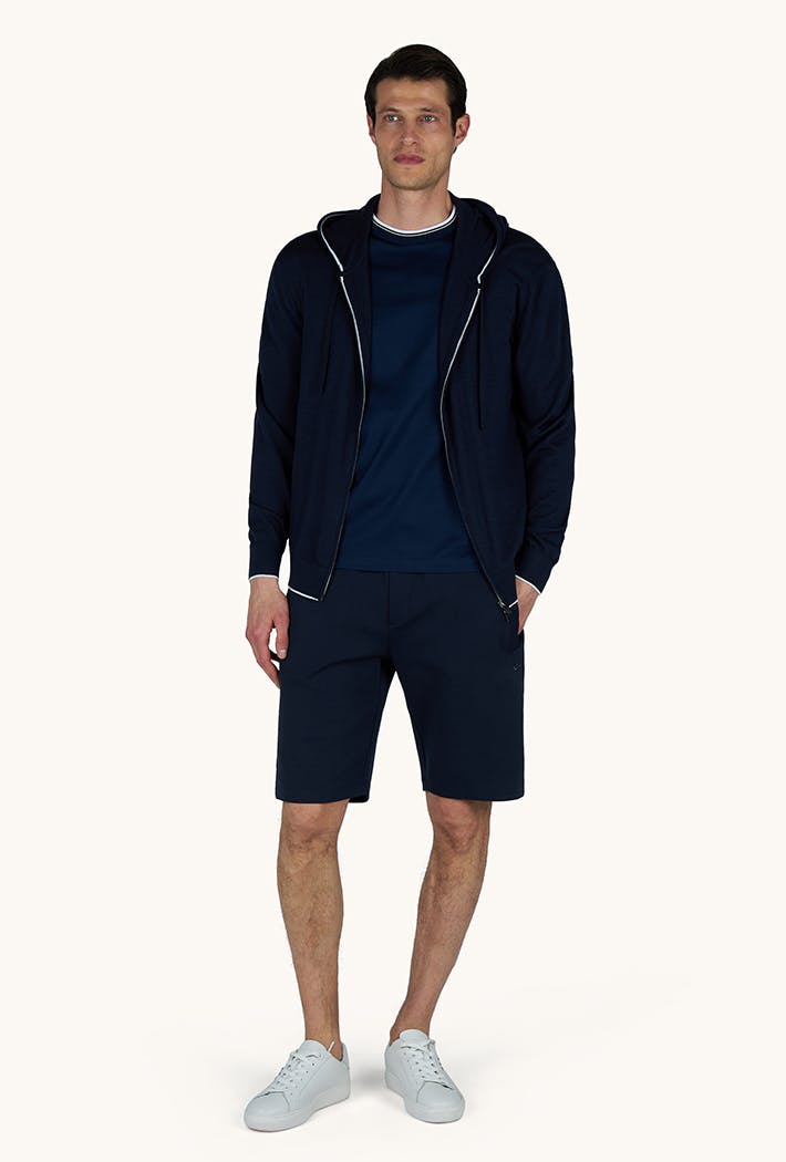 Paul & Shark Bermuda Sweat Shorts In Active Fleece Cotton - Large