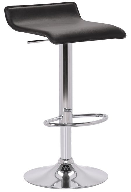 Lamboro Black Baceno Swivel Kitchen Bar Stool With Adjustable Height, Breakfast And Home Barstool,
