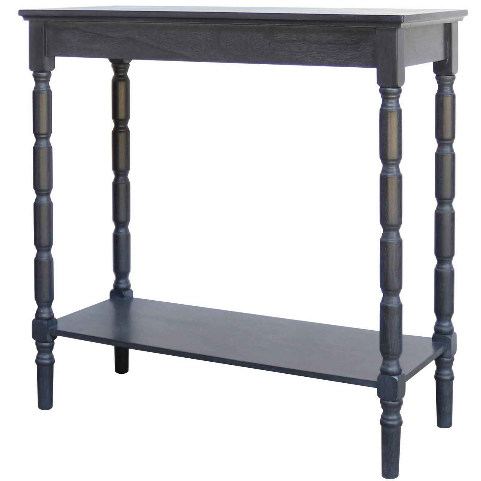 Hill Interiors Black Contour Collection Console Table - One Size - 100% Mixed