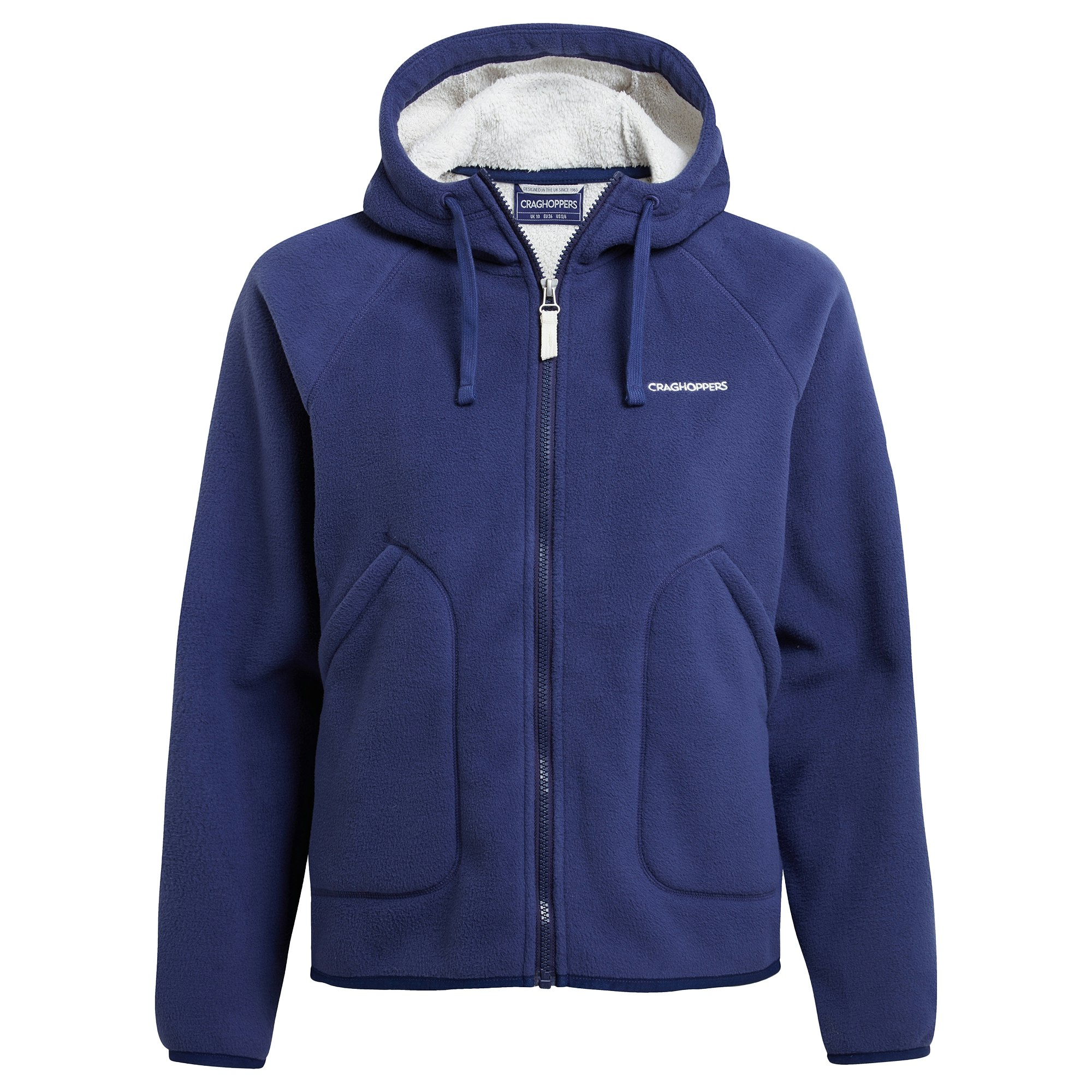Craghoppers Women's Indigo/Blue / Grainne Full Zip Fleece Jacket - 8 Uk - 100% Recycled Polyester