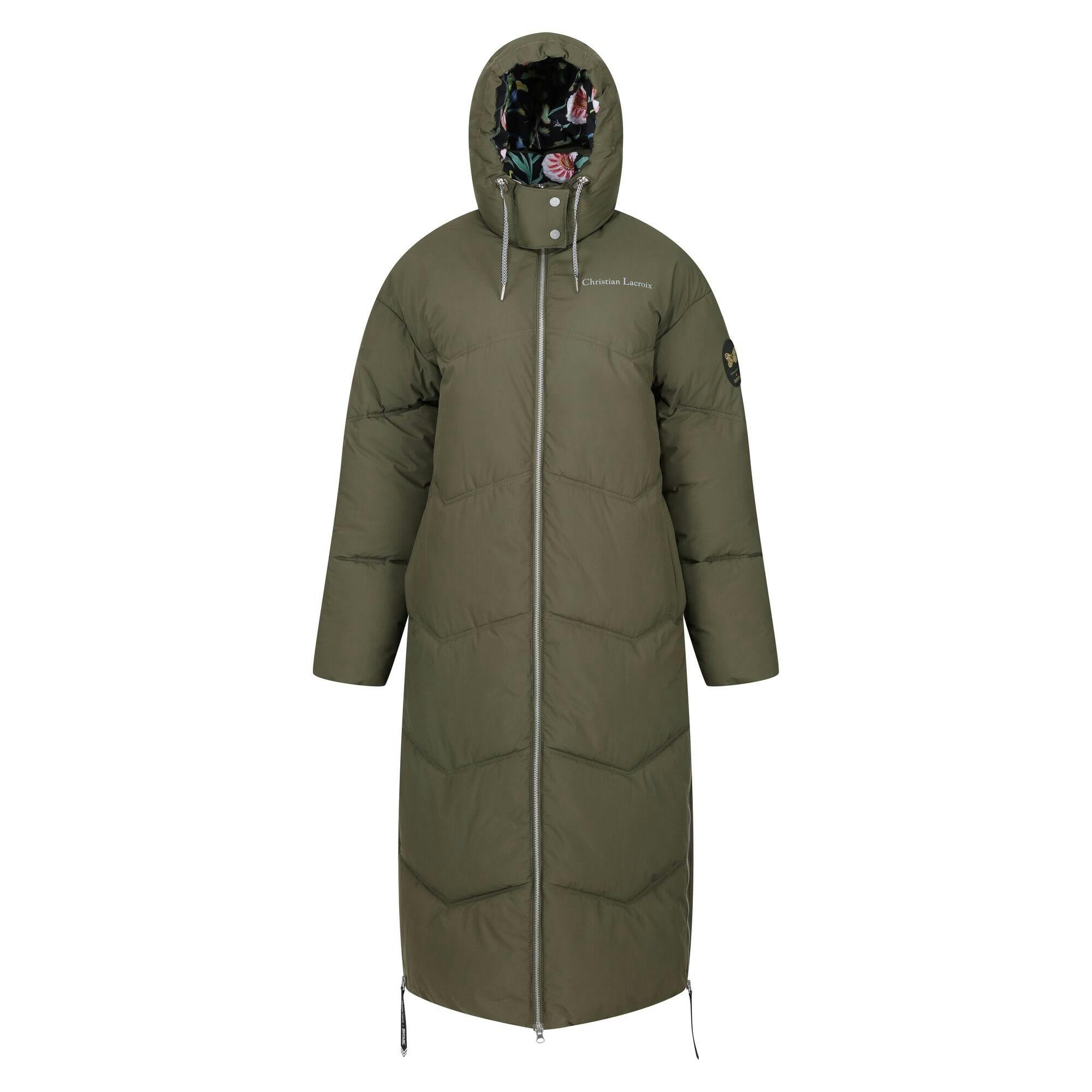 Regatta Women's Dark Christian Lacroix Milhaud Longline Puffer Jacket - Khaki - Khaki - 18 Uk - 100% Polyester