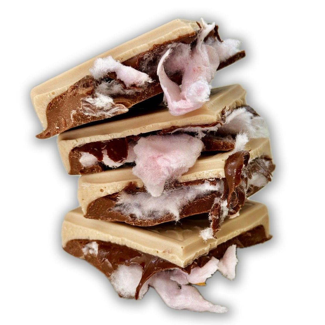 Choc On Choc White Candyfloss & Nutella Filled Chocolate Bar