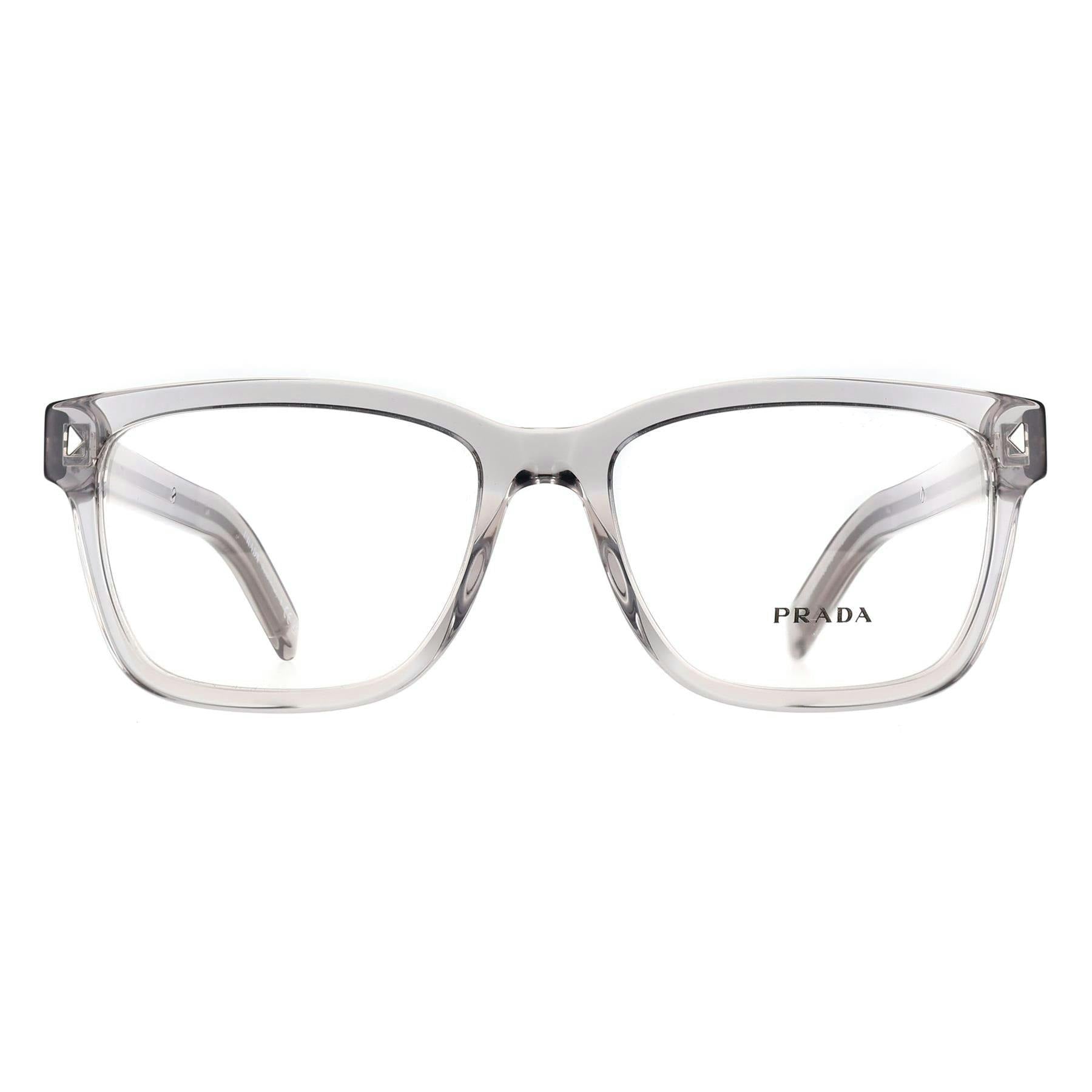 Prada Grey Pr B10v 10J1o1 Man Optical Frames Acetate Transparent Squared Normal - Image 3