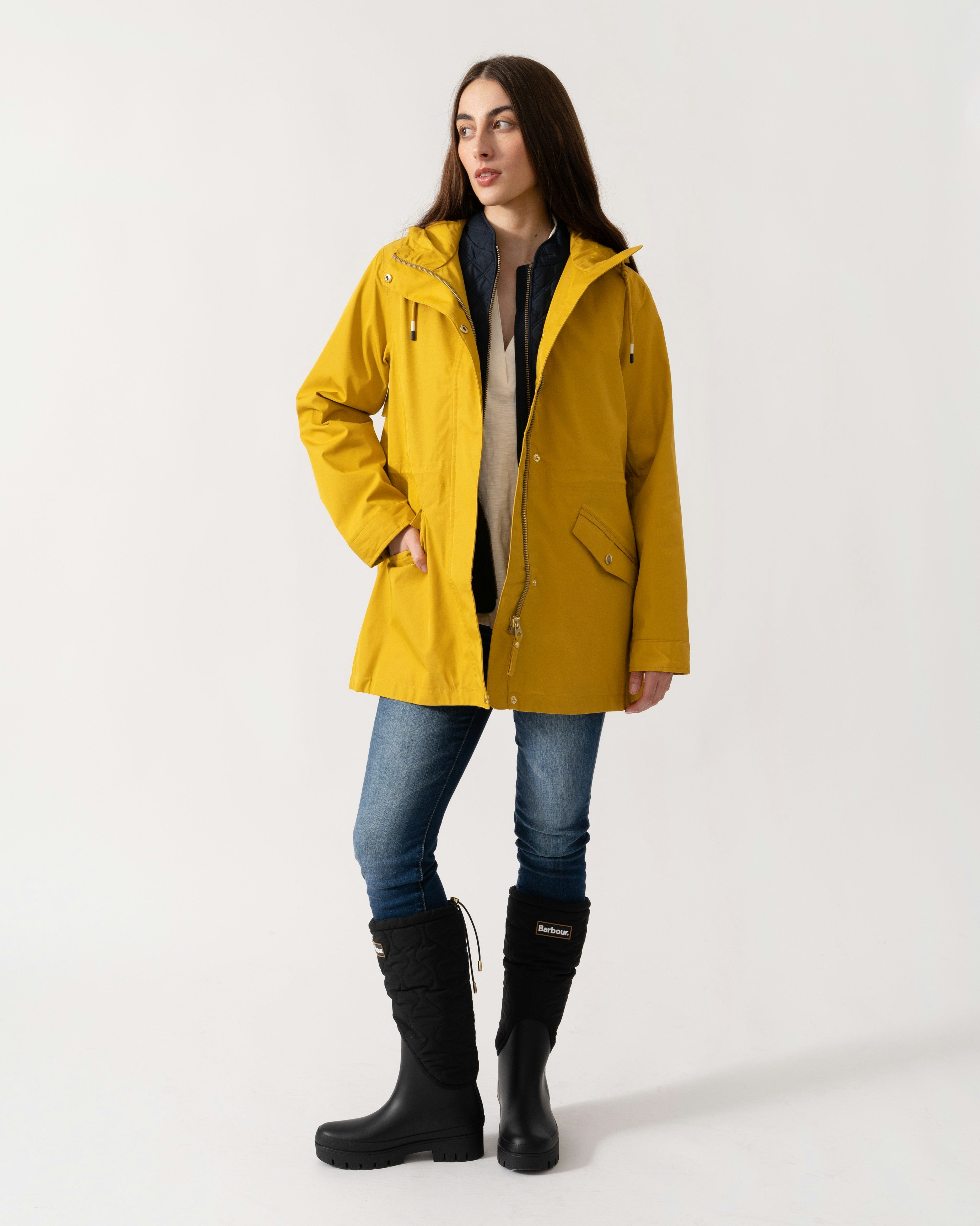 Joules Women's Gold Portwell Raincoat - Antique - Antique - Uk12 Eu40 Us8