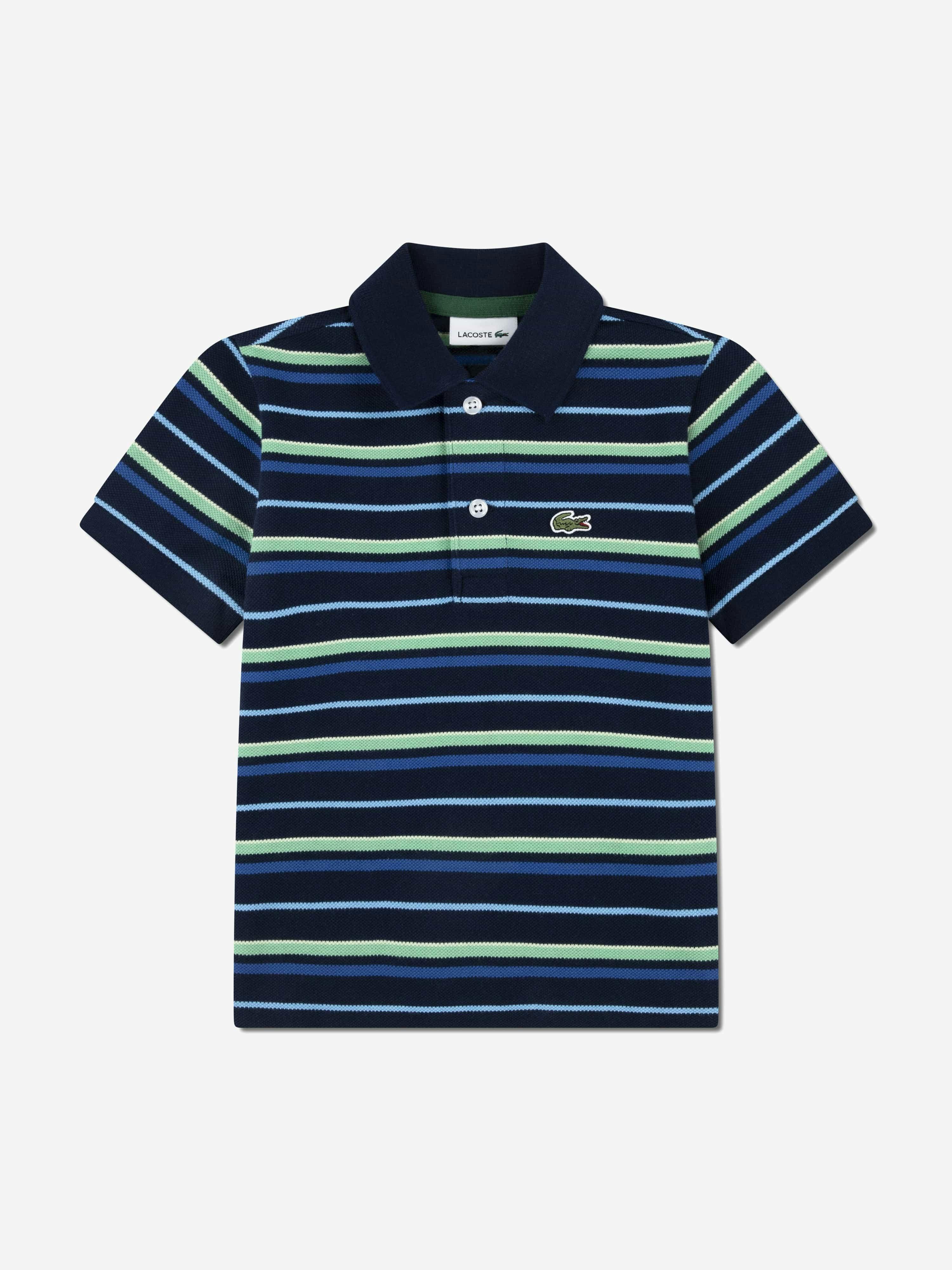 Lacoste Kids Boys Lacoste Feeder Petit Pique Polo Shirt In Navy - Navy - 5 Yrs
