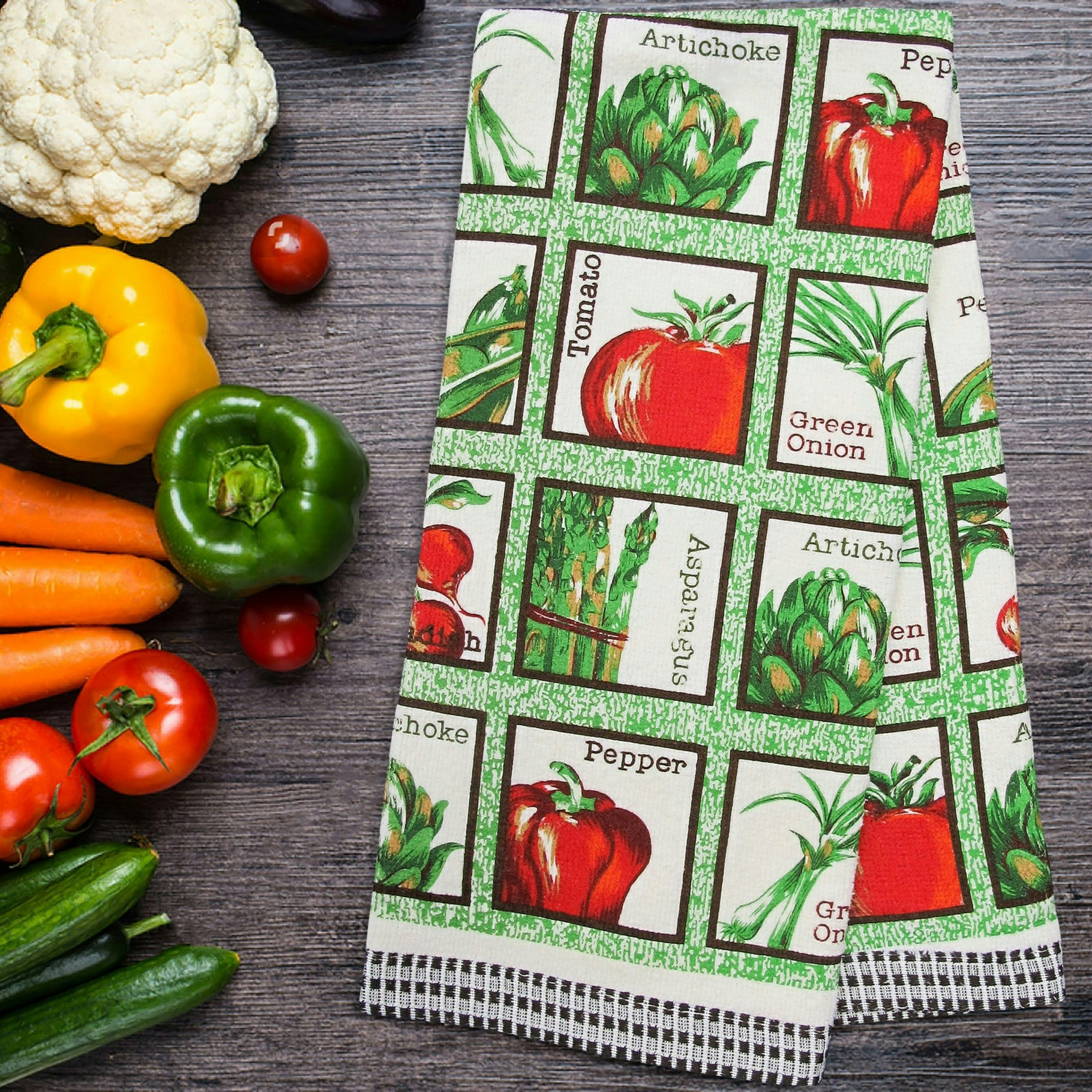 Velosso Velsso Printed Peppers Cotton Tea Towel 3 Pack - Multi - One Size
