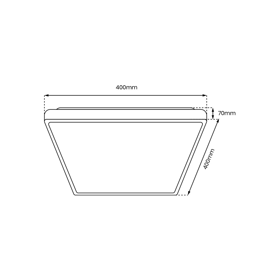 Milagro White Quadro Led Ceiling Lamp 40Cm Stylish Modern Powerful Economical Full Remote Control