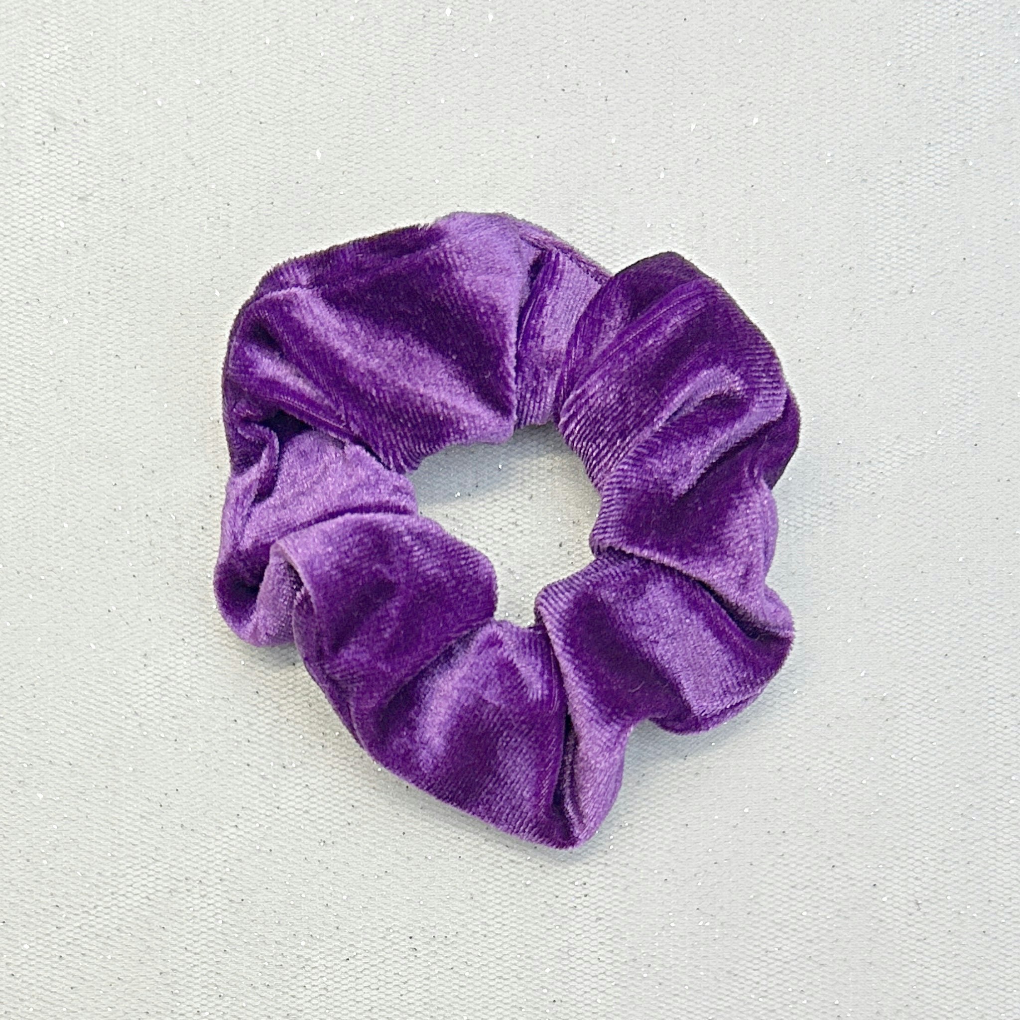 Queenmee Accessories Purple Scrunchie In Velvet Bright Scrunchie