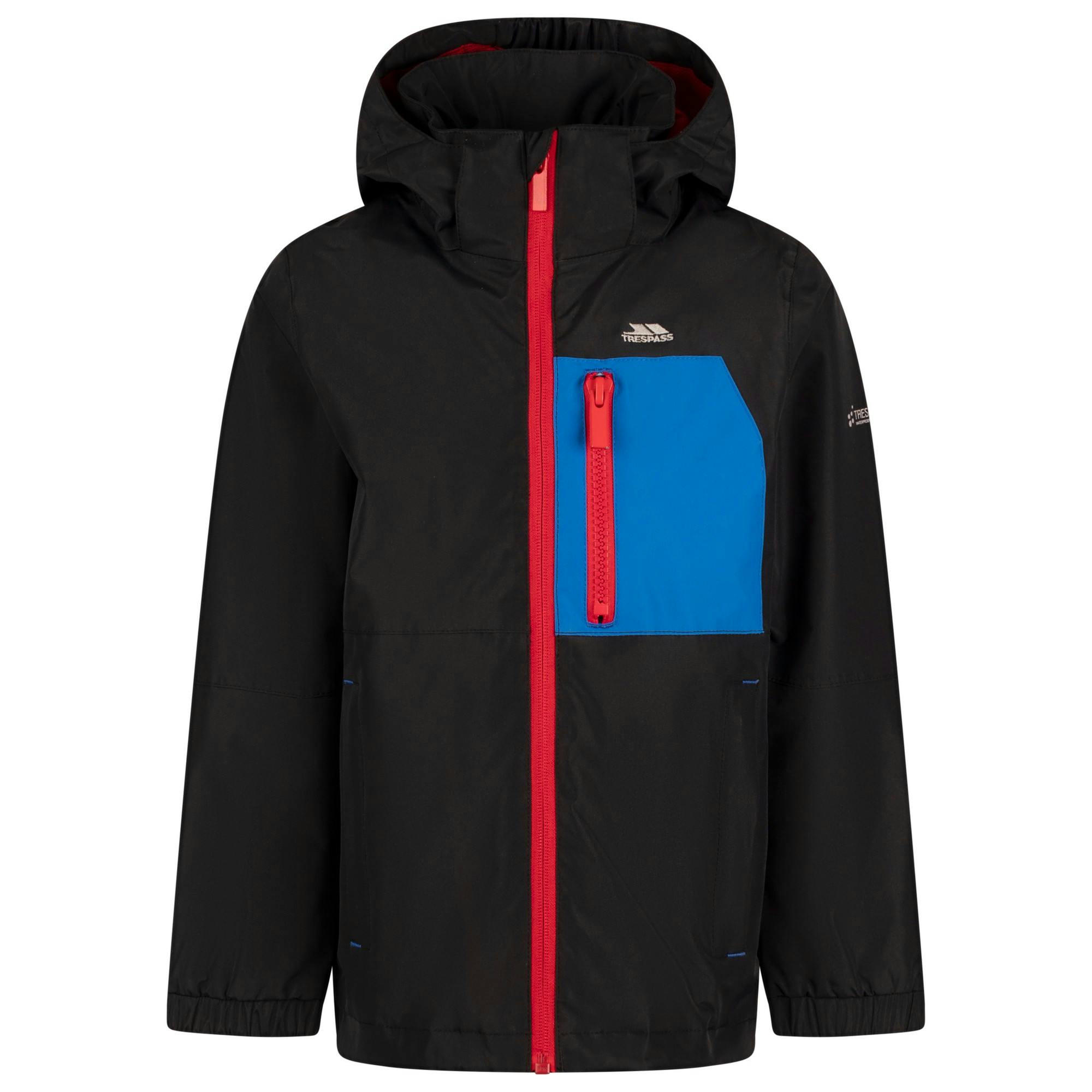 Trespass Kids Aleric Waterproof Jacket - Navy - 7-8 Years - Navy - 100% Mixed