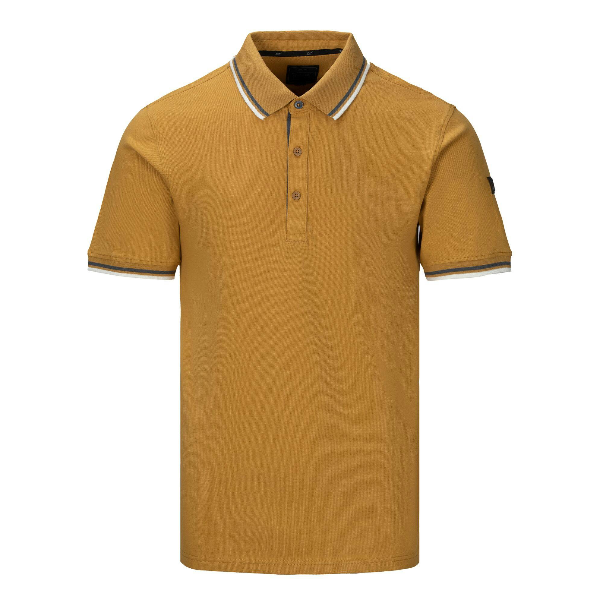 Regatta Men's Brown Adryan Polo Shirt - Wood - M - Wood - 95% Cotton/5% Elastane