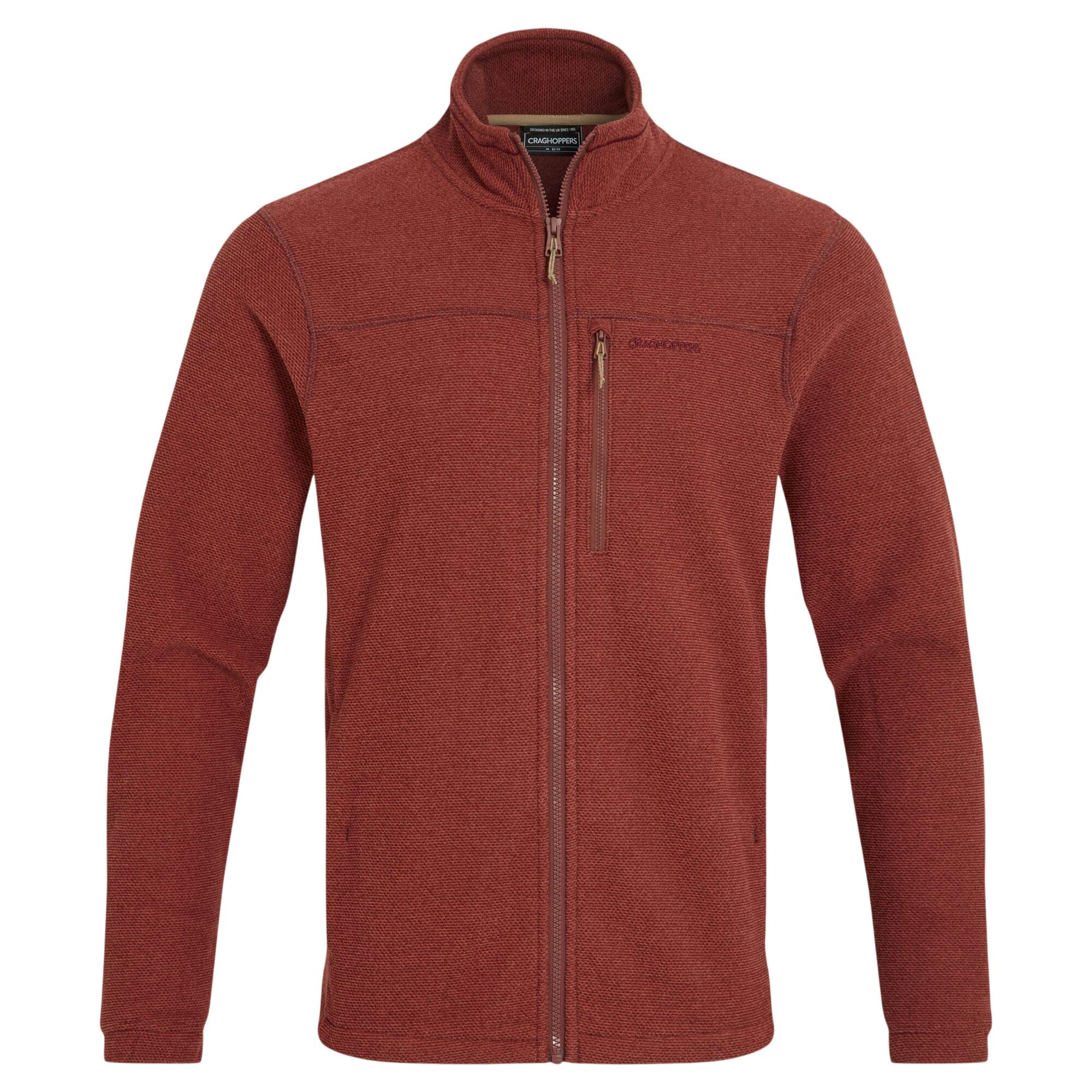 Craghoppers Men's Red Souther Full Zip Fleece Jacket - Jasper - S - Jasper - 100% Polyester