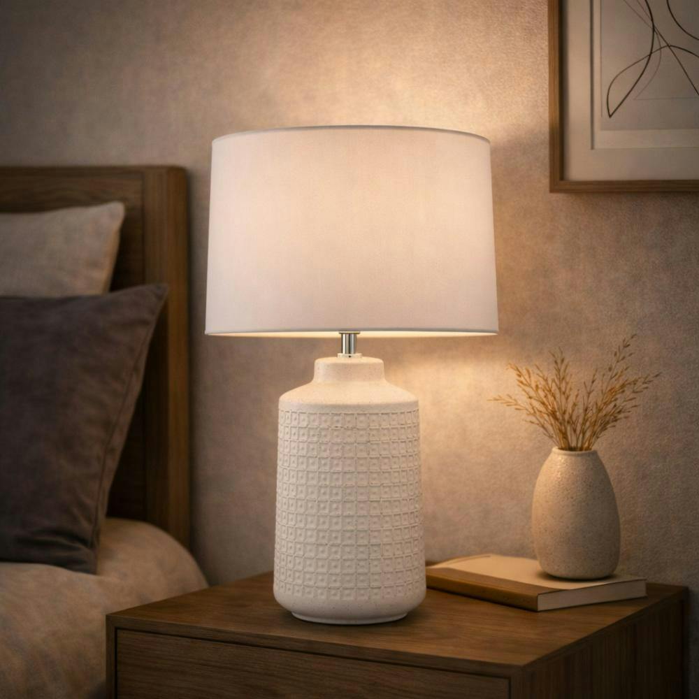 Rackhams White Ebbie Ceramic Table Lamp