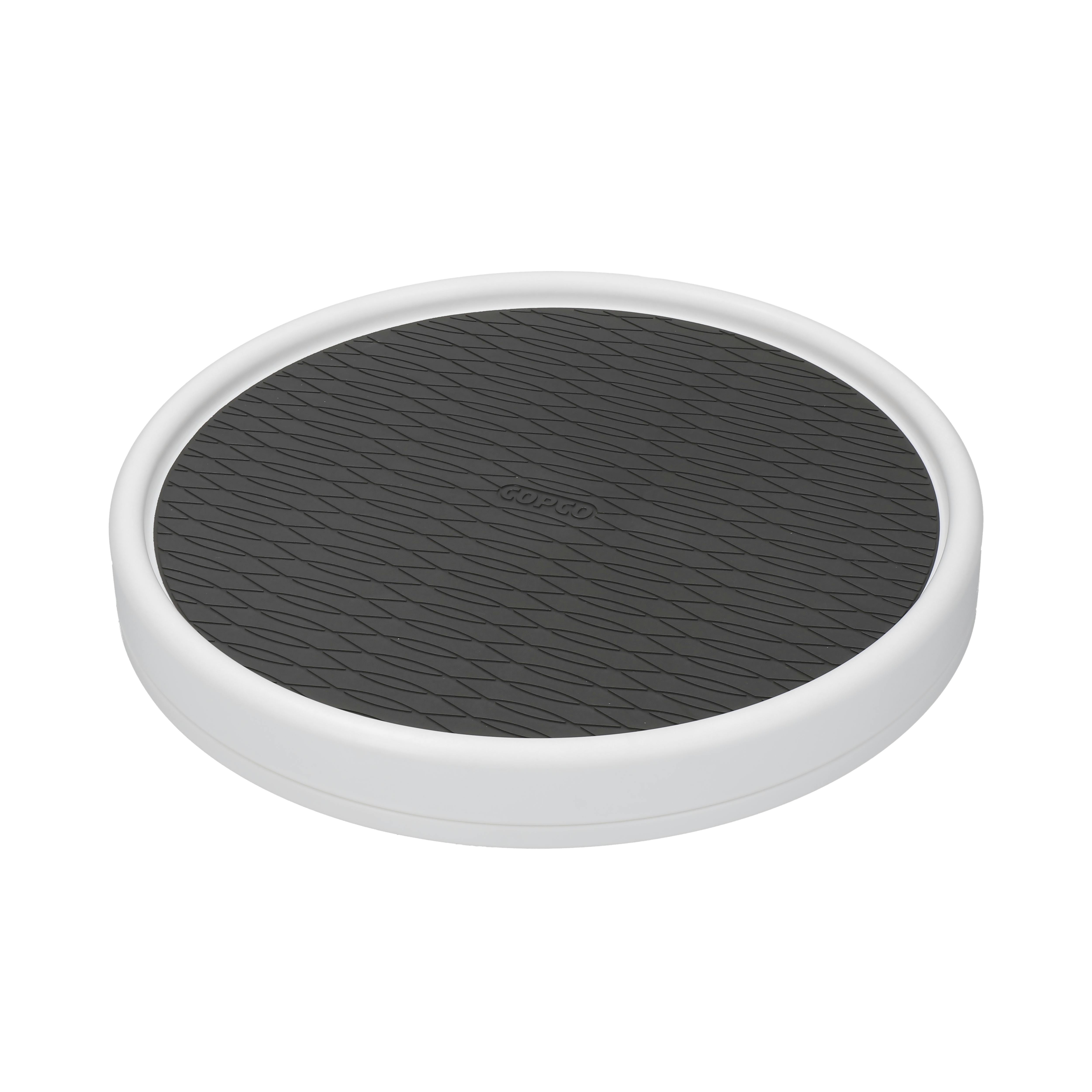 Rackhams Grey Basics Non-Skid Plastic Lazy Susan Turntable - Plastic