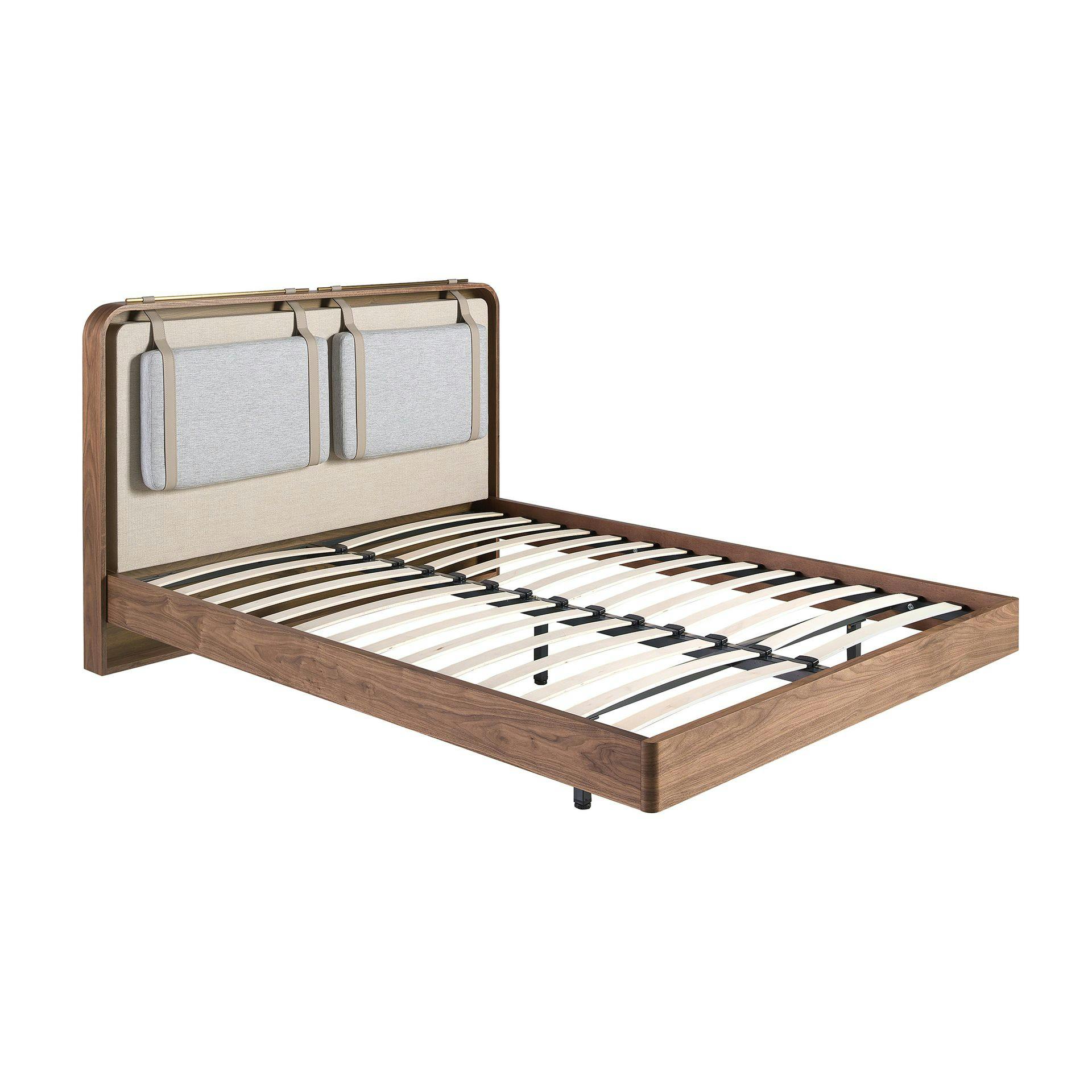 Rackhams Beige/Grey Fabric Bed In And 7224