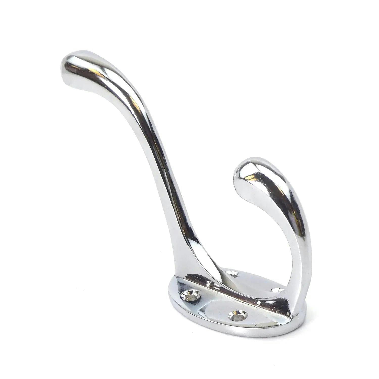 Rackhams Chrome On Solid Brass Hat & Coat Hook - 100Mm / 4.0"