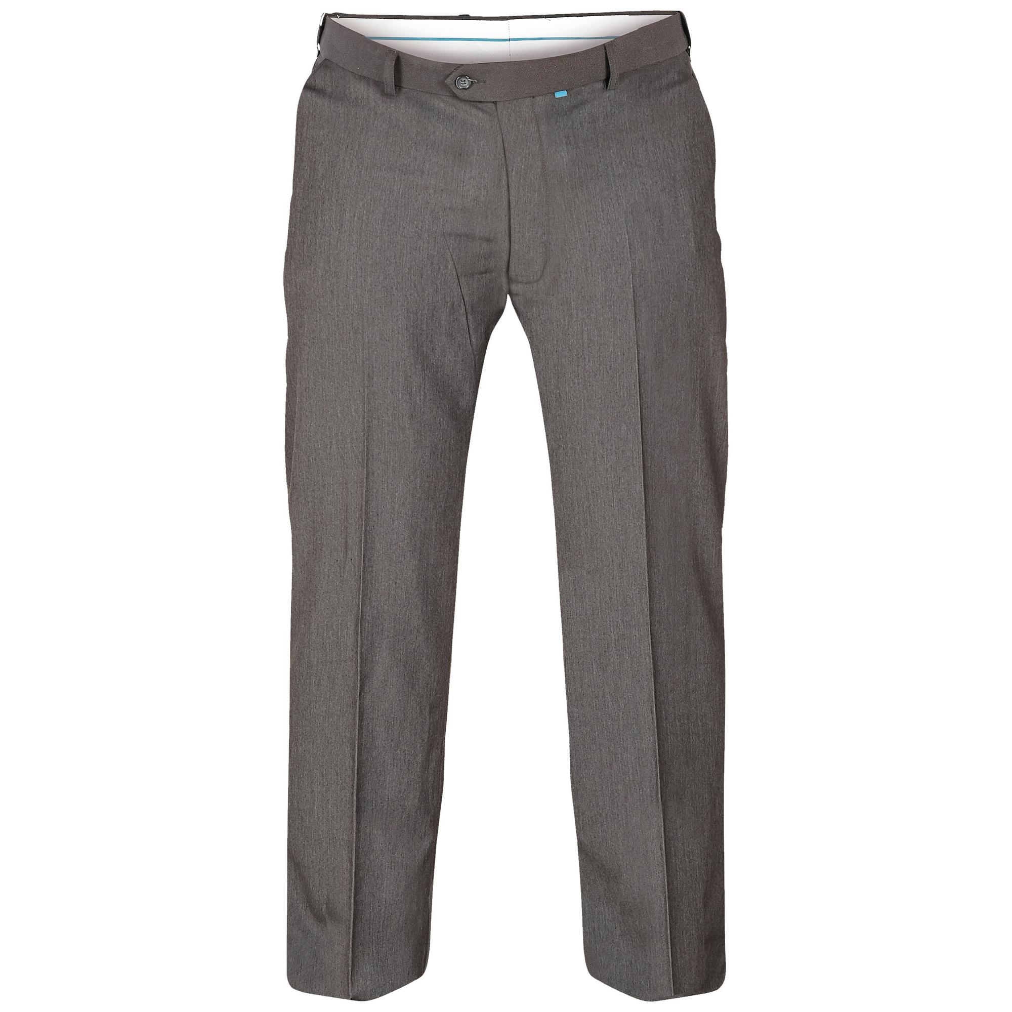 Duke Men's D555 Supreme Stretch Kingsize Trousers - Charcoal - 42L - Charcoal - 70% Polyester/28% Rayon/2% Elastane