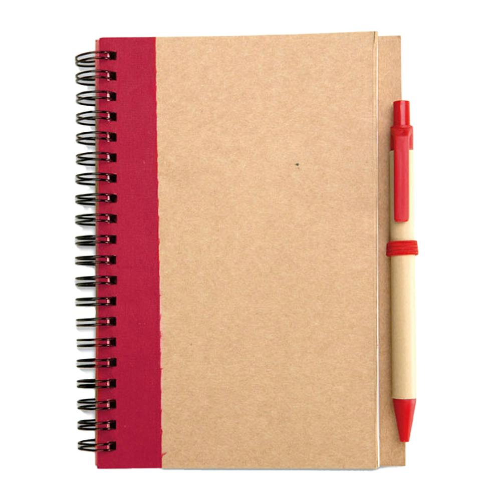 Rackhams Red Sonora Plus Recycled B6 Notebook With Pen - One Size