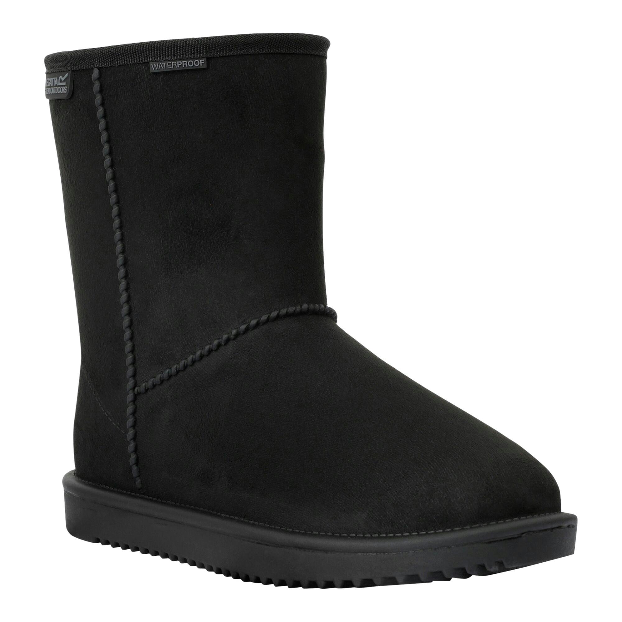 Regatta Women's Black Risely Waterproof Faux Fur Lined Winter Boots - 5 Uk - 100% Mixed