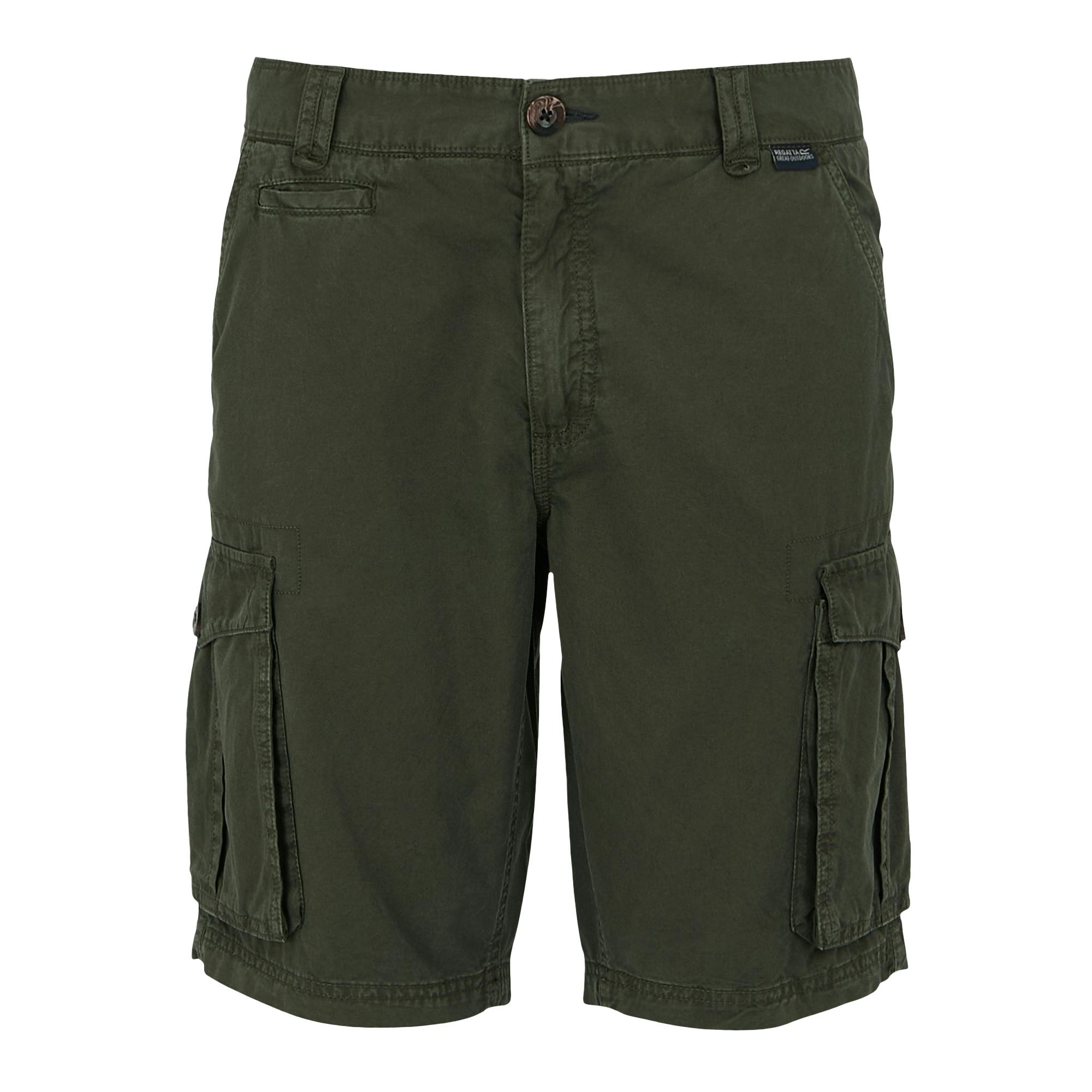 Regatta Men's Dark Shorebay Ii Cargo Shorts - Khaki - 42R - Khaki - 100% Cotton