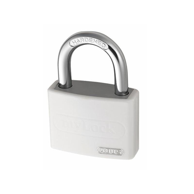 Abus Mechanical White T65al Series Aluminium Coloured Padlock - Keyed Alike 6401 - Multi Colour