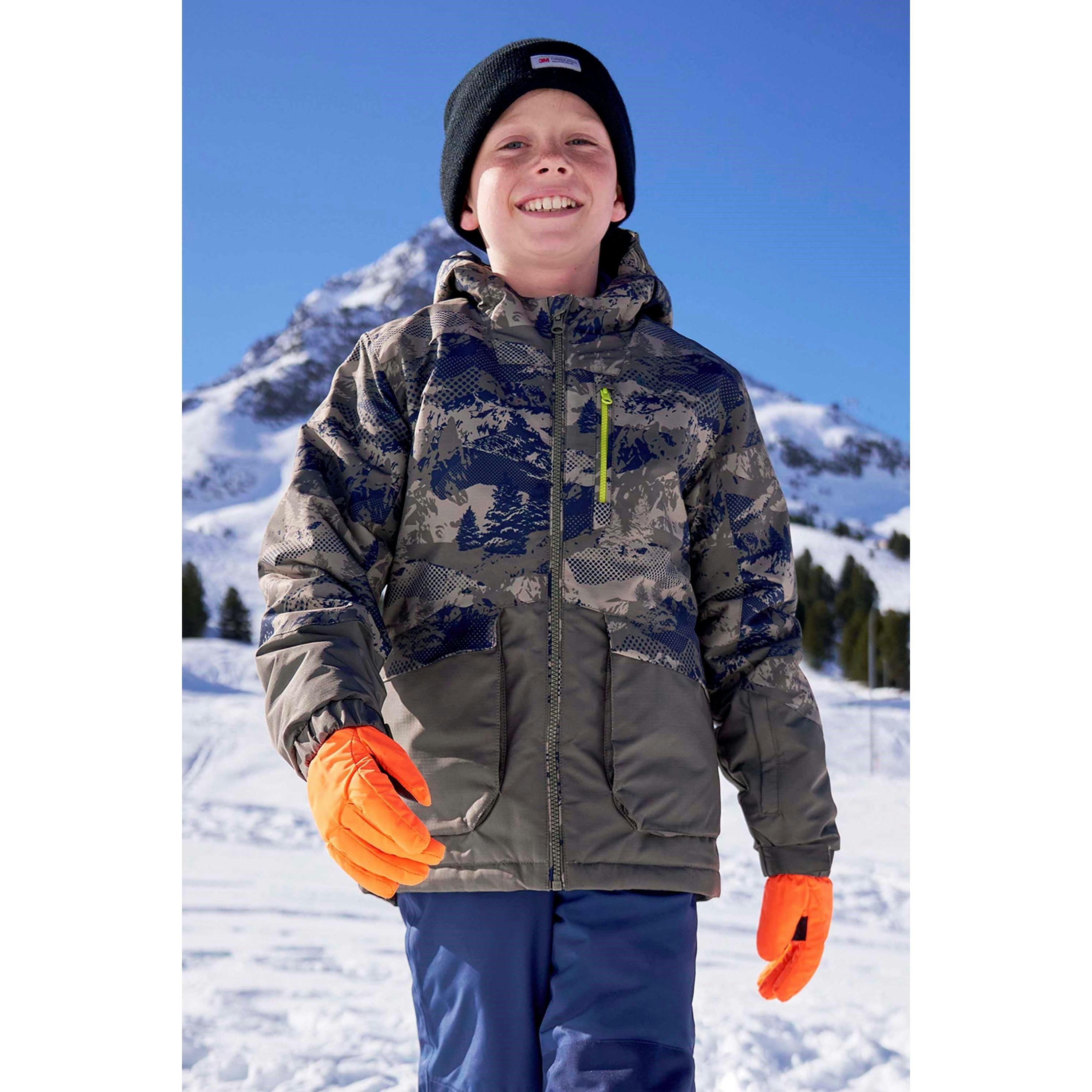 Mountain Warehouse Dark/Green Kids Cosmos Water Resistant Ski Jacket - 13 Years - 100% Mixed