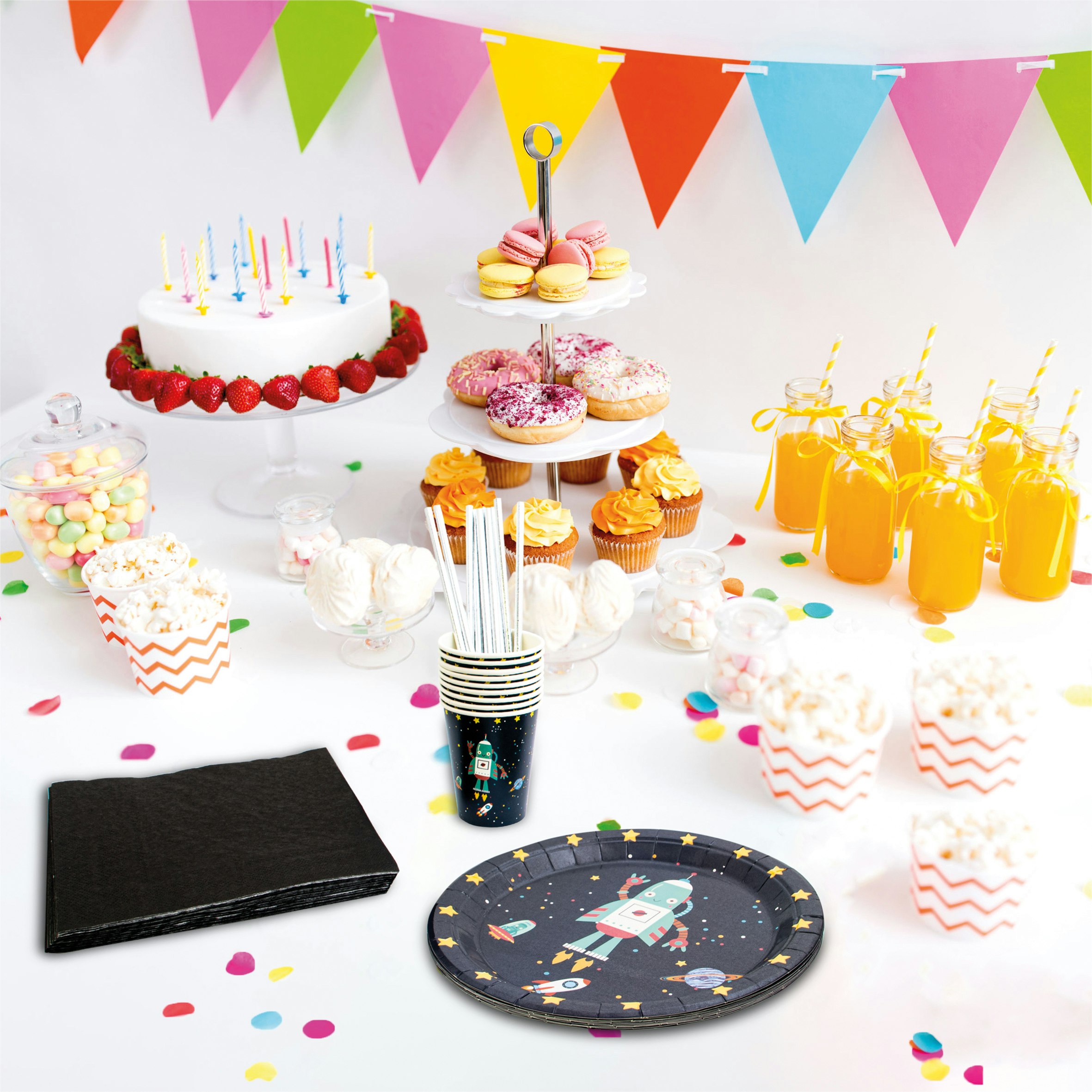 Cheetah 40 Piece Party Tableware Set
