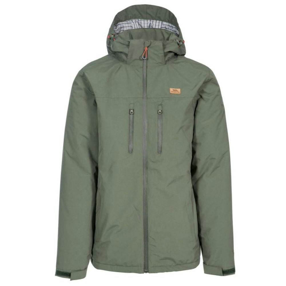Trespass Men's Toffit Waterproof Jacket - Basil - Xs - Basil - 100% Polyester