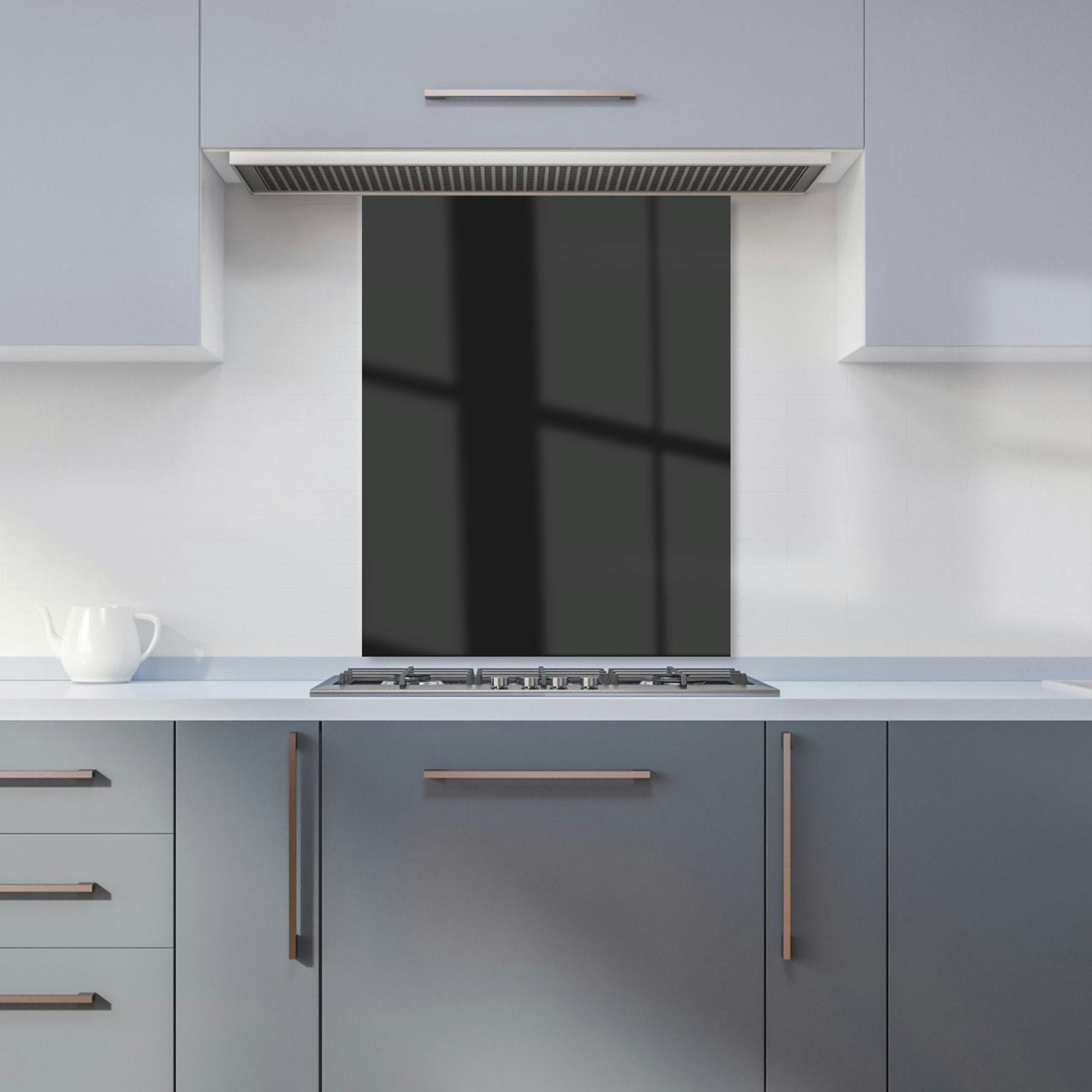 Rackhams Black - Designer Midnight Kitchen Splashback - W600mm X H750mm