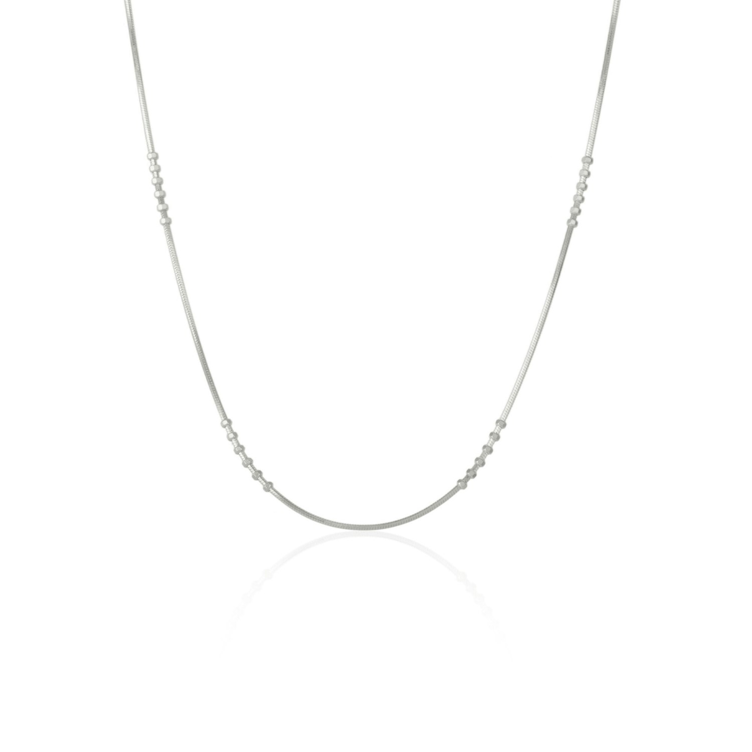 Spero London Silver Six Beads Sterling Necklace Chain