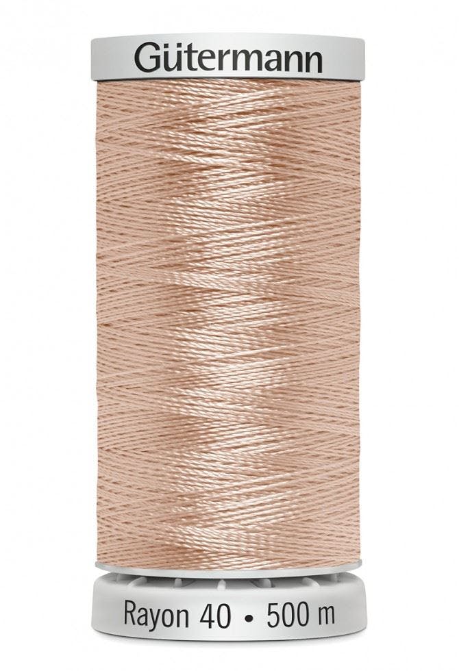 Gutermann No 40 Sulky Rayon Embroidery Thread 500M Rayon Thread Suitable For Embroidery - 1017 - 500 Metres
