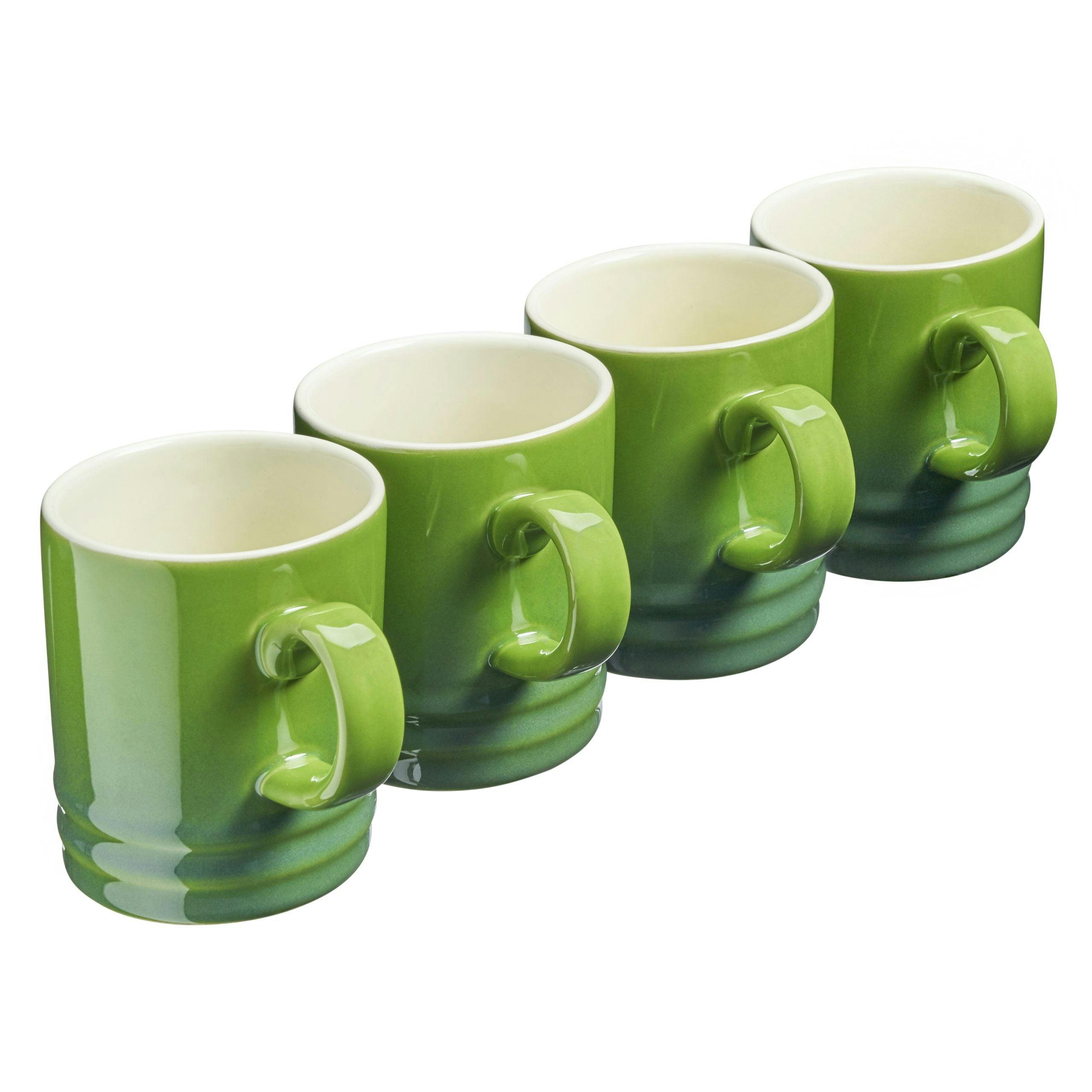 Rackhams Green 4 Piece Mug Set | 350Ml |