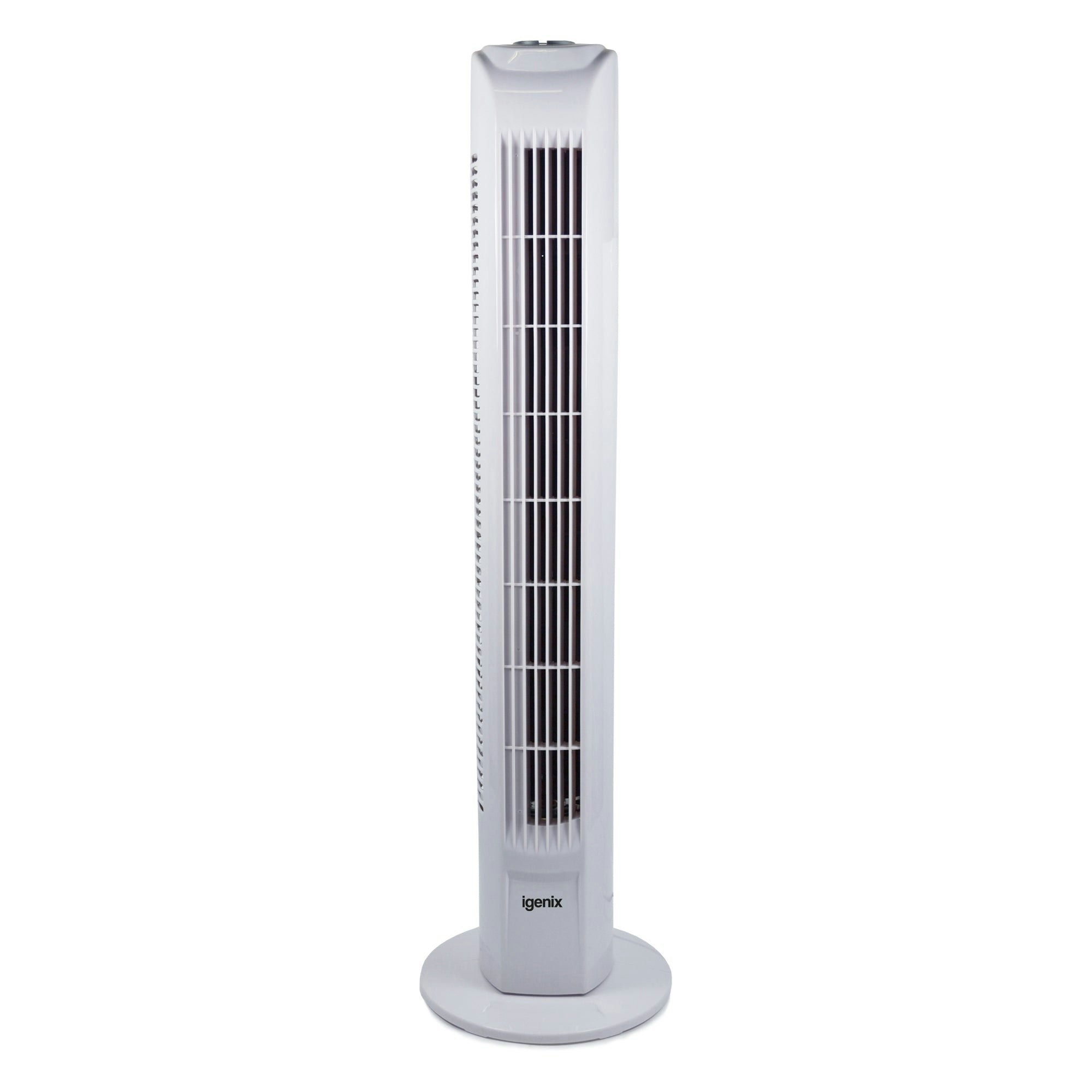 Igenix White Tower Fan, Oscillating, 7.5 Hour Timer, 29 Inch,