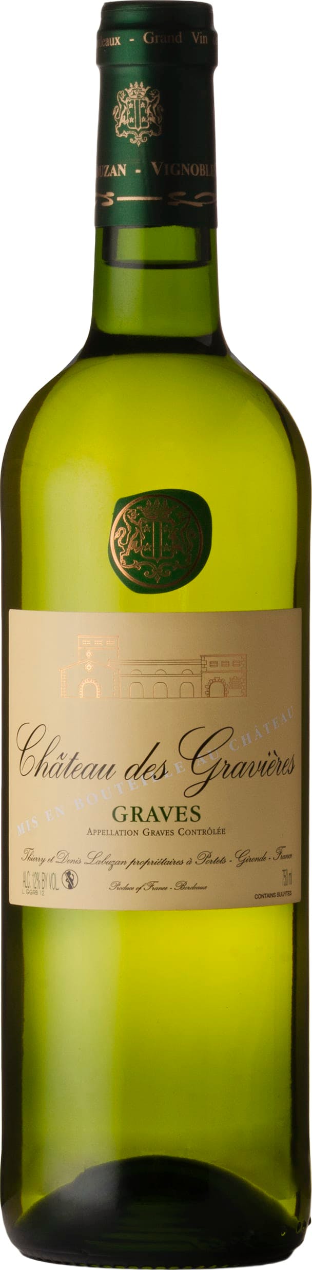 Various Wine White/Bordeaux/Pink Chateau Des Gravieres Graves Blanc 2025 75Cl - Pack Of 6