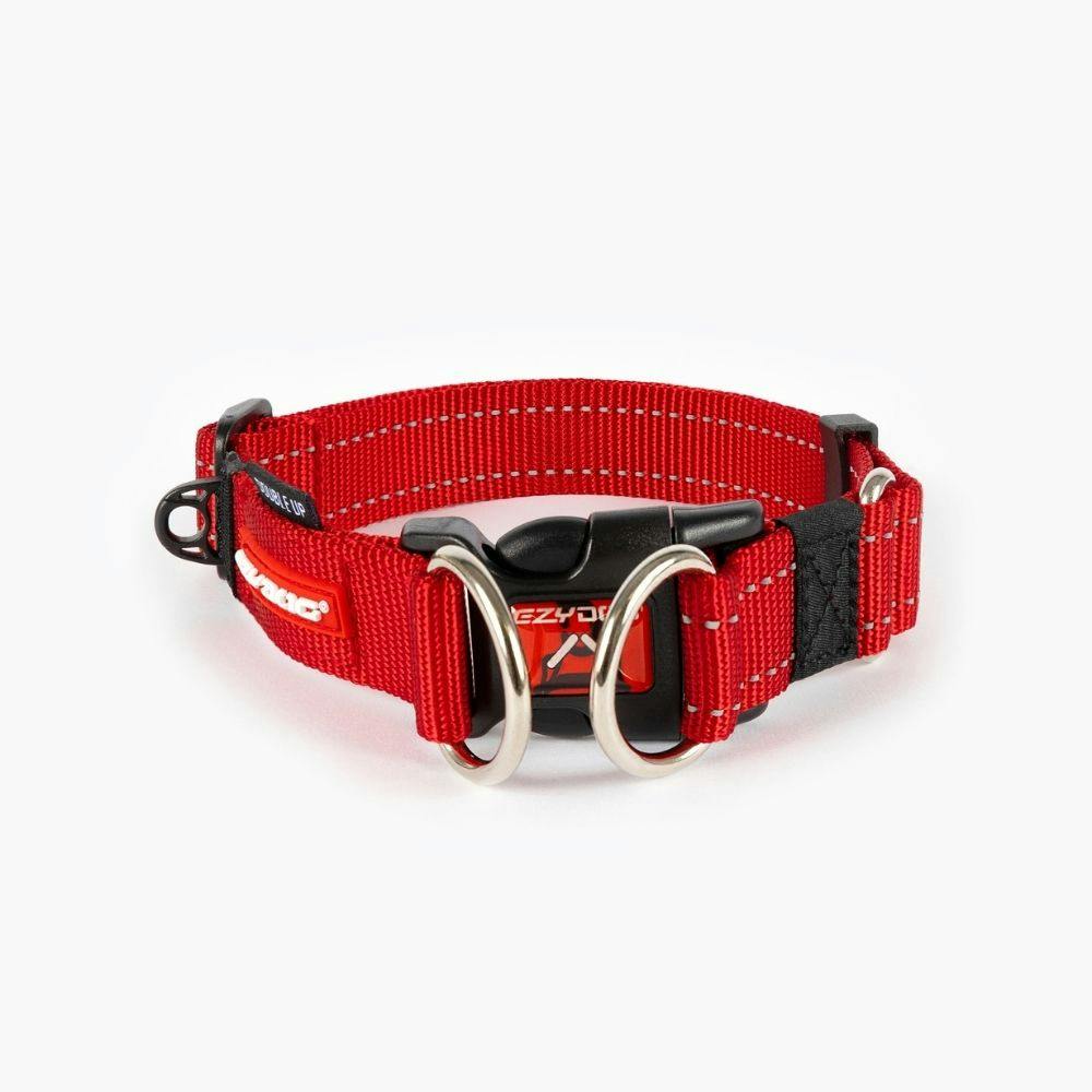 Ezydog Red Double Up Dog Collar In - S