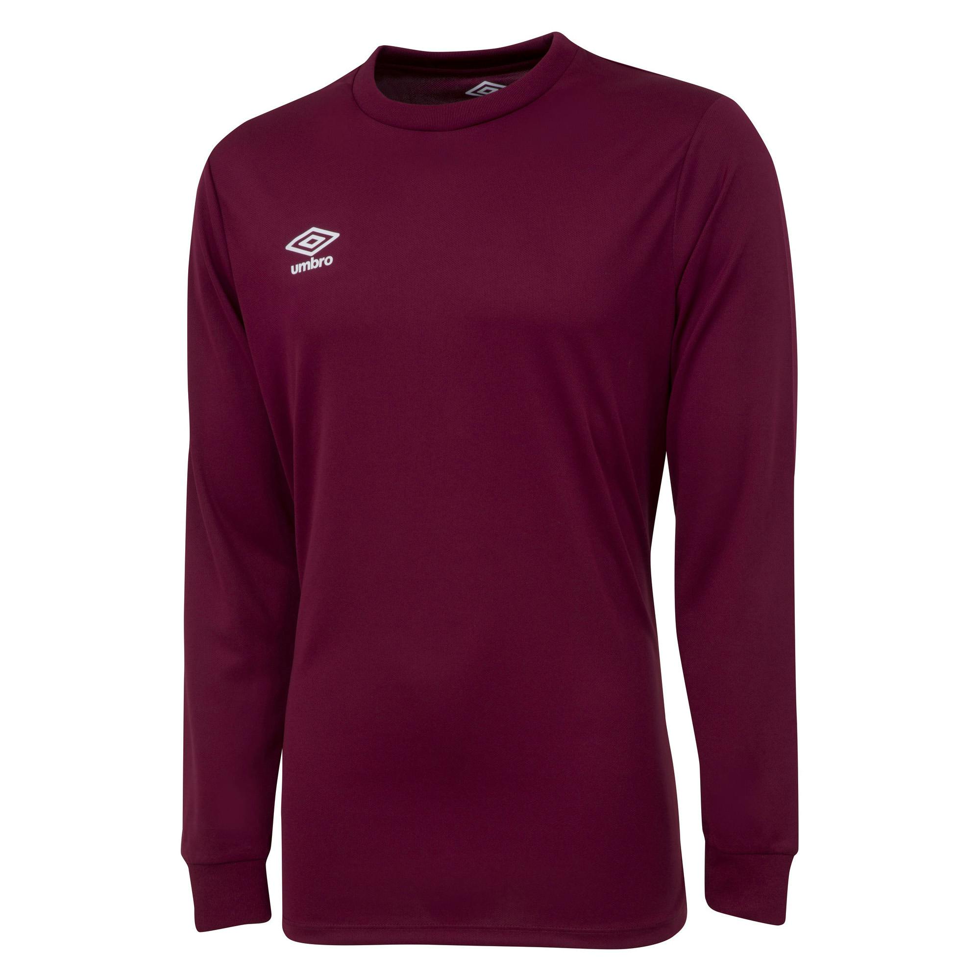 Umbro Boys Club Long-Sleeved Jersey - New Claret - M - New Claret - 100% Polyester