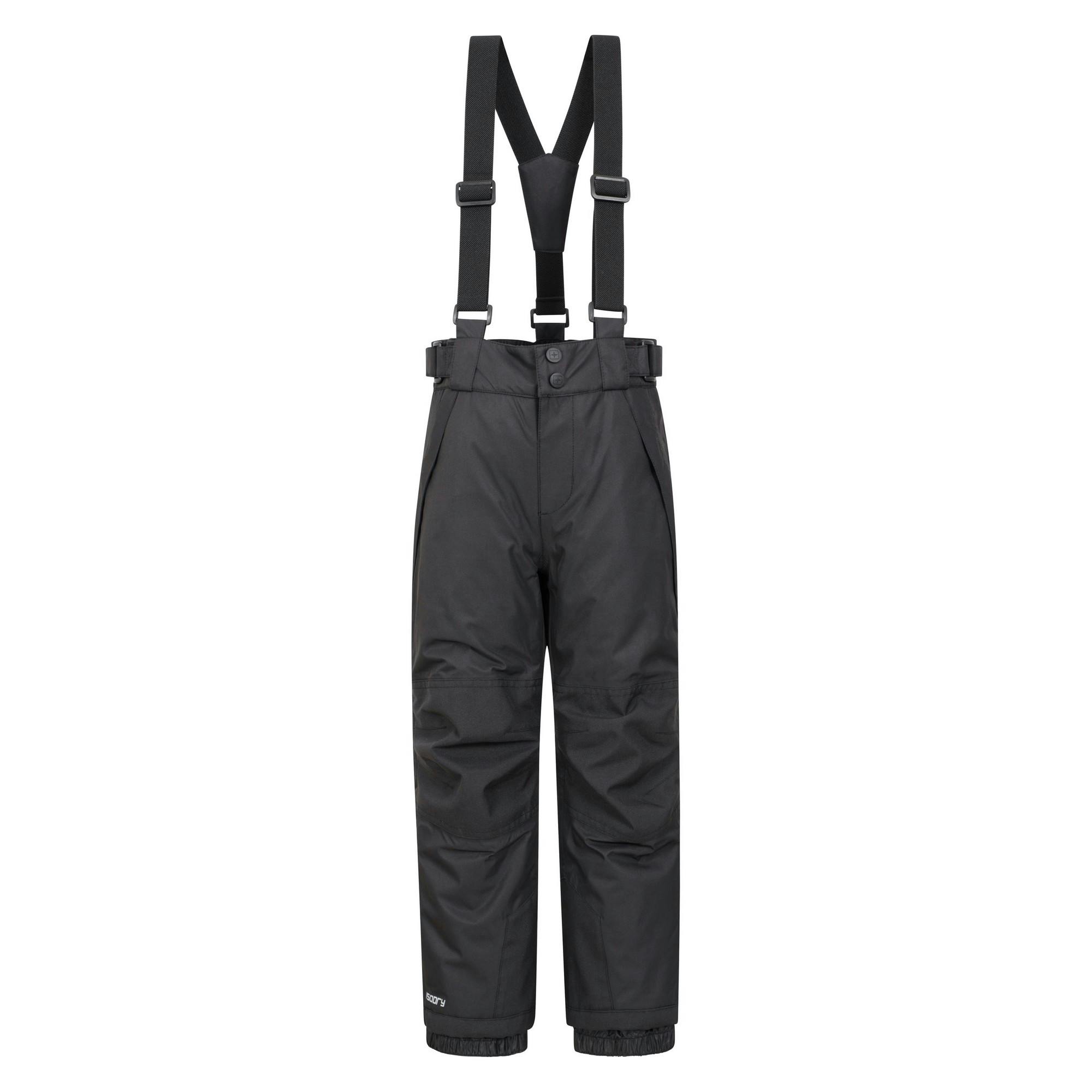 Mountain Warehouse Black Kids Falcon Extreme Ski Trousers - 5-6 Years - 94% Polyester/6% Elastodiene