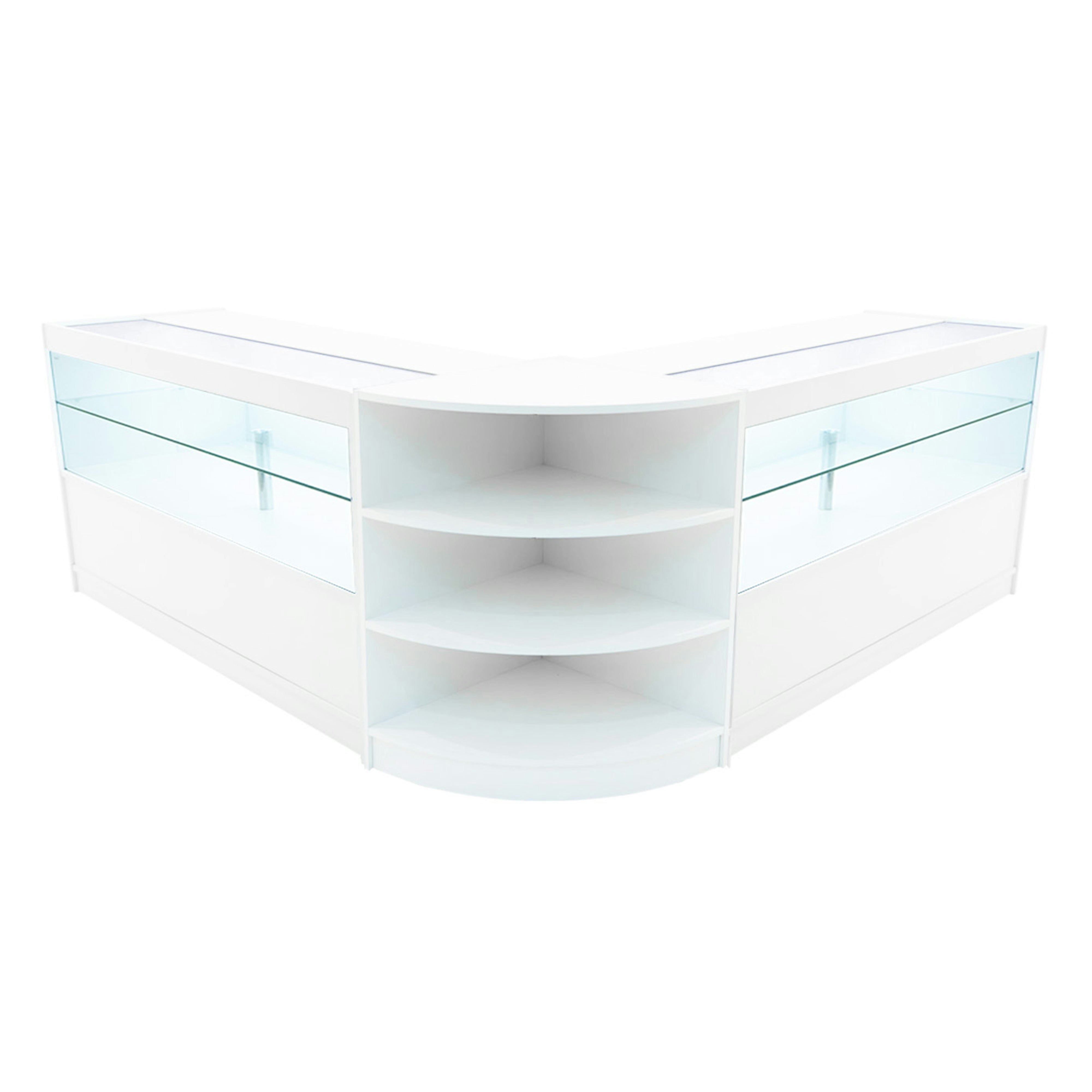 Rackhams White Andromeda Led Shop Counter Set Lm60 & 2 X C1500