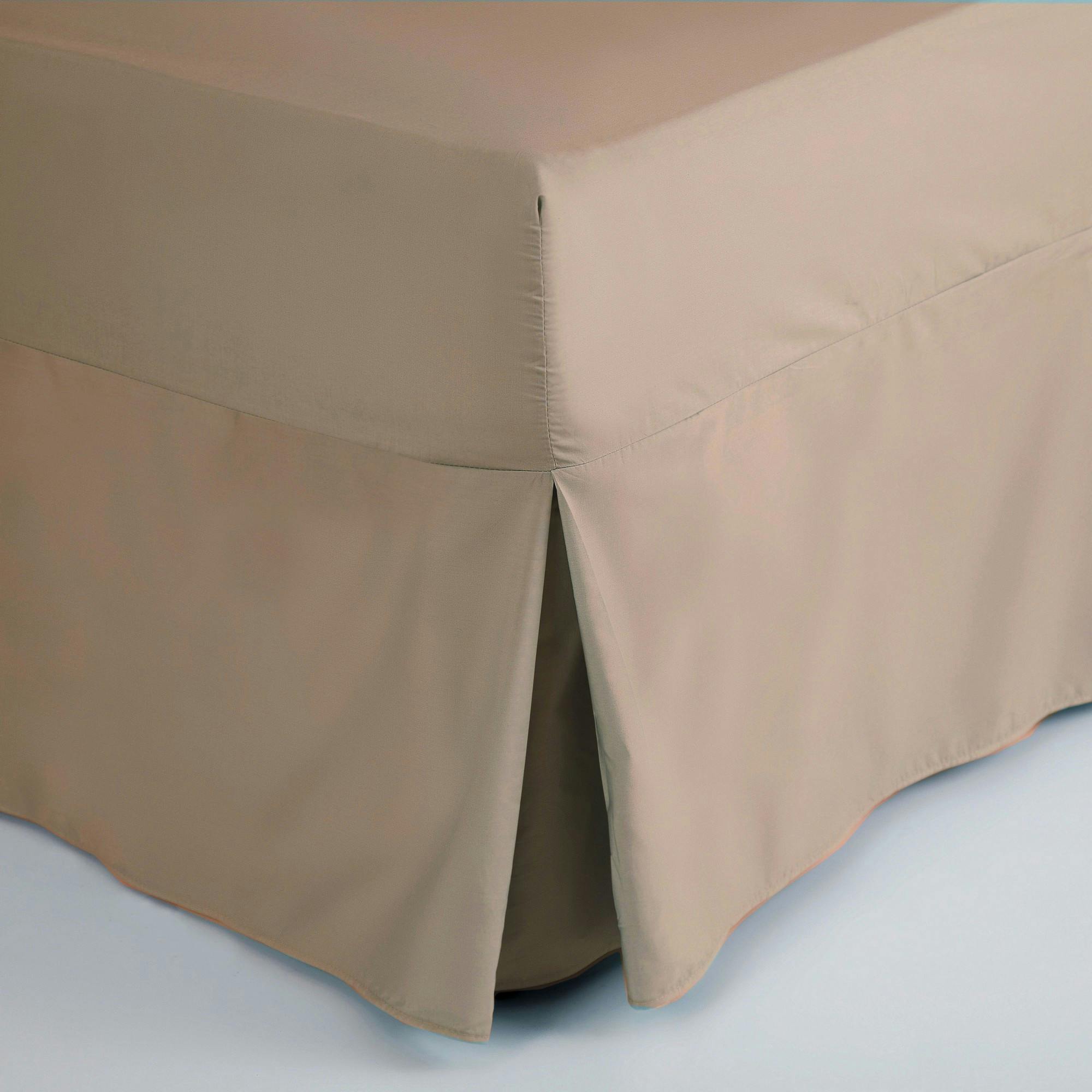 Belledorm Easycare Percale Fitted Valance - Walnut Whip - Single - Walnut Whip - 50% Cotton/50% Polyester