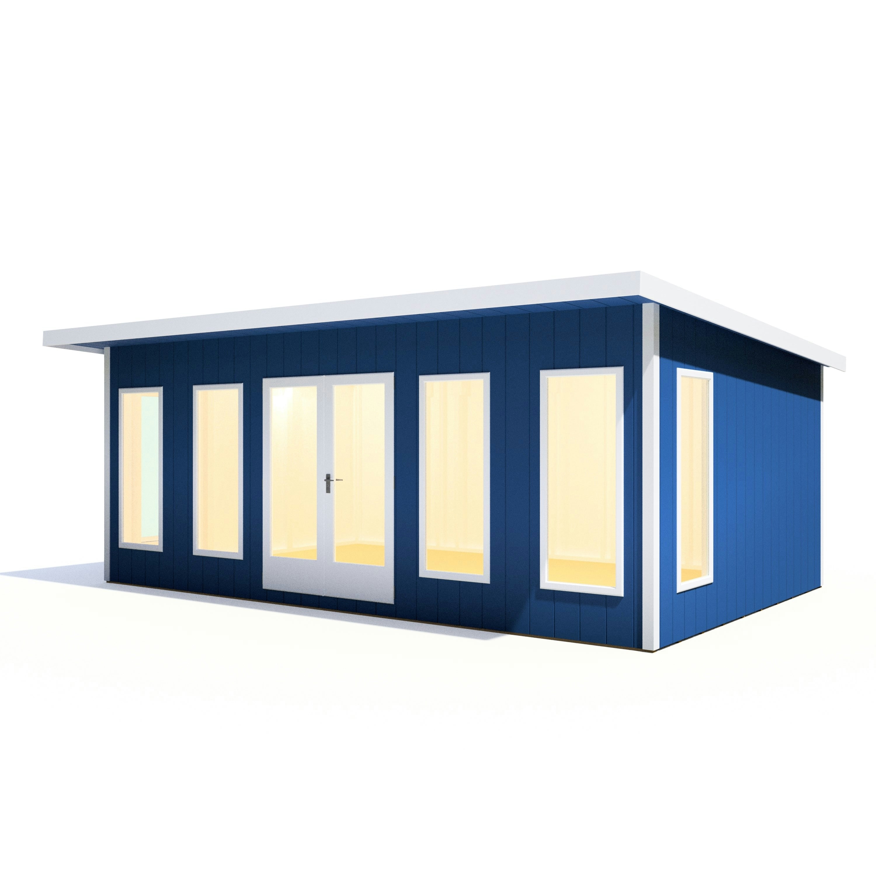Rackhams Light 20X12 Insulated Garden Studio Office Pent Roof