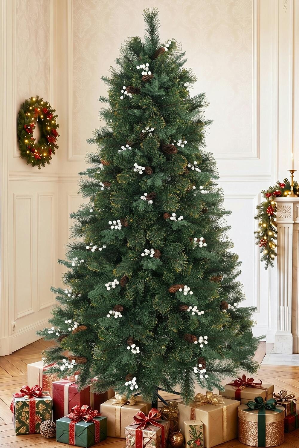 Homcom 6Ft Artificial Christmas Tree With 716 Branch Tips For Holiday Decor - Image 4