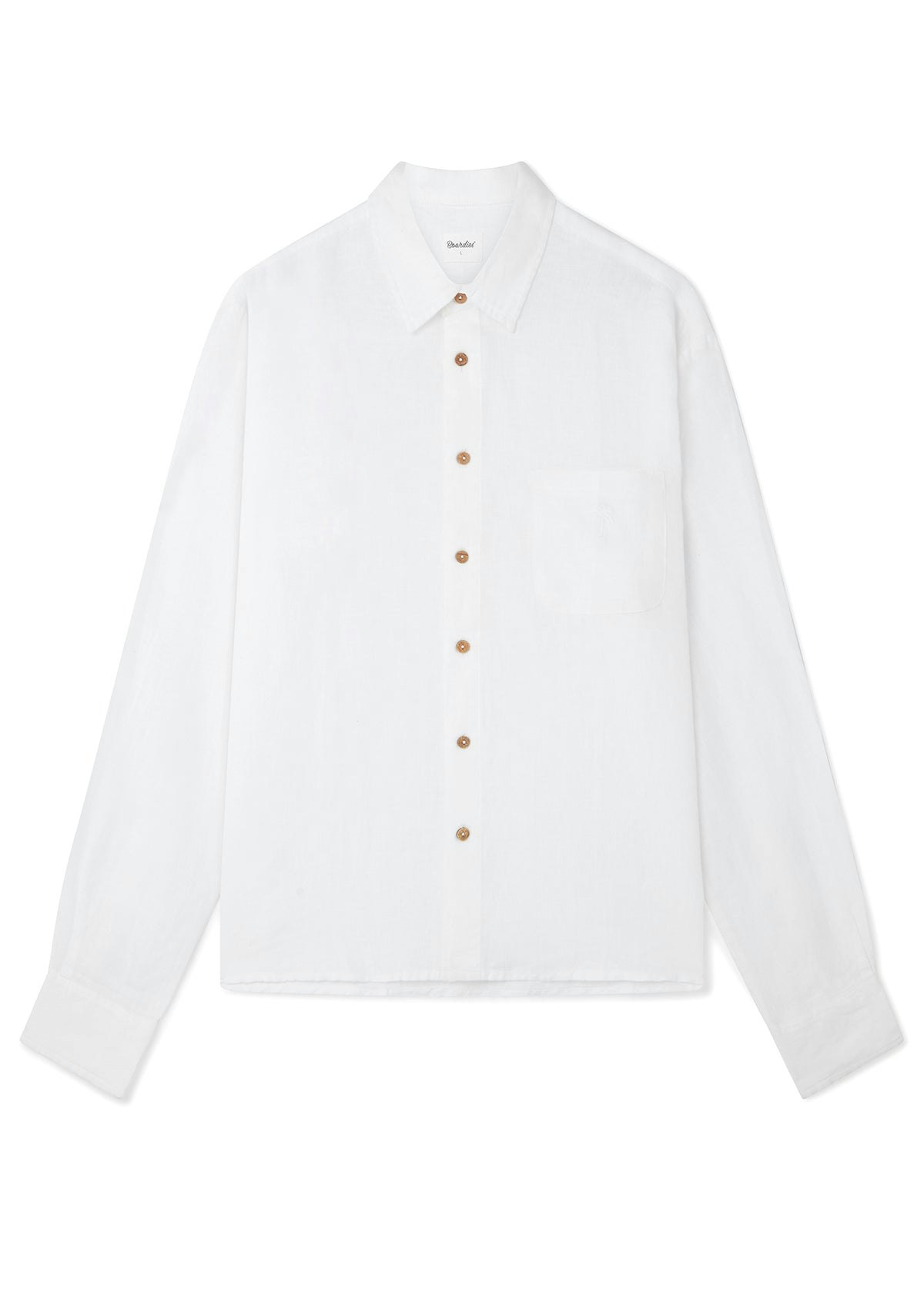 Boardies White Cool Breeze Long Sleeve Linen Shirt - Xl