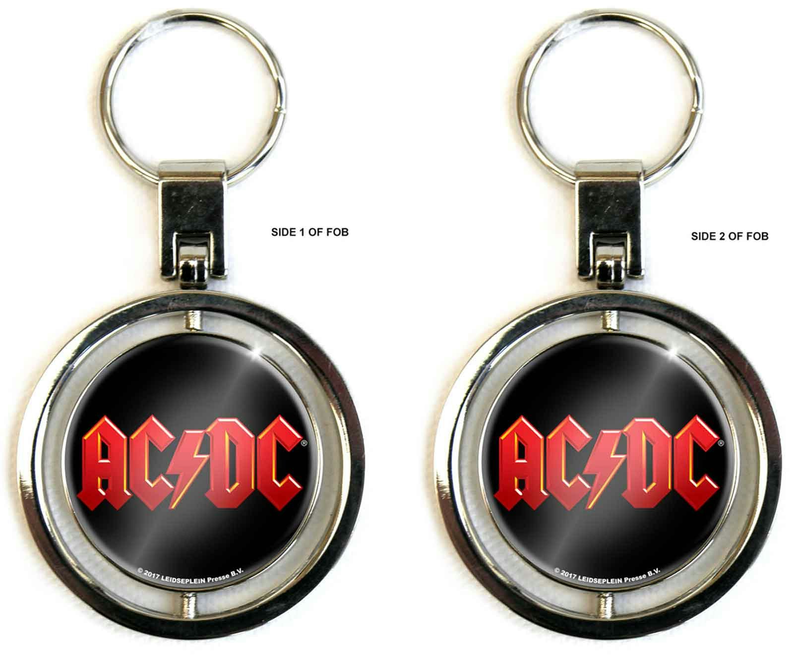 Paradiso Clothing Ac/Dc Keyring Classic Band Logo Spinner Keychain